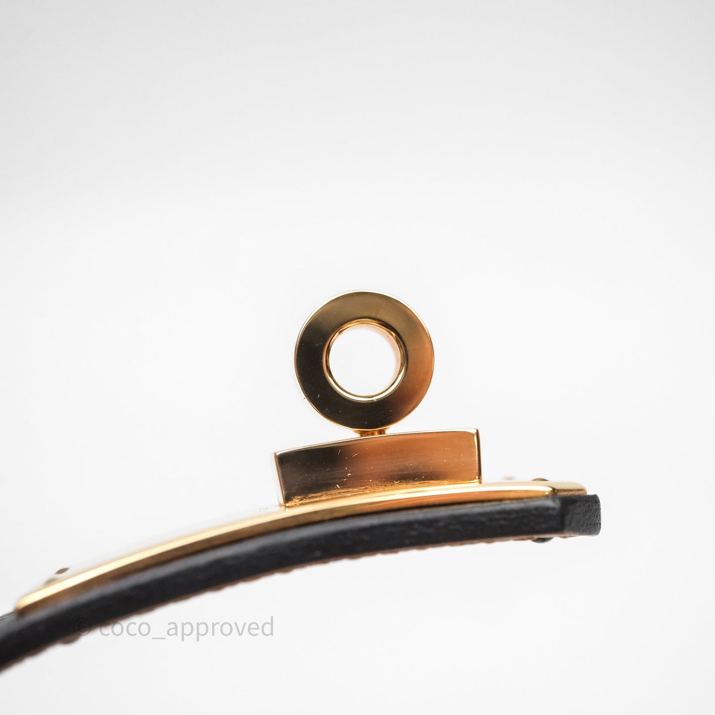 Hermès Kelly 18 Belt Black Epsom Gold Hardware