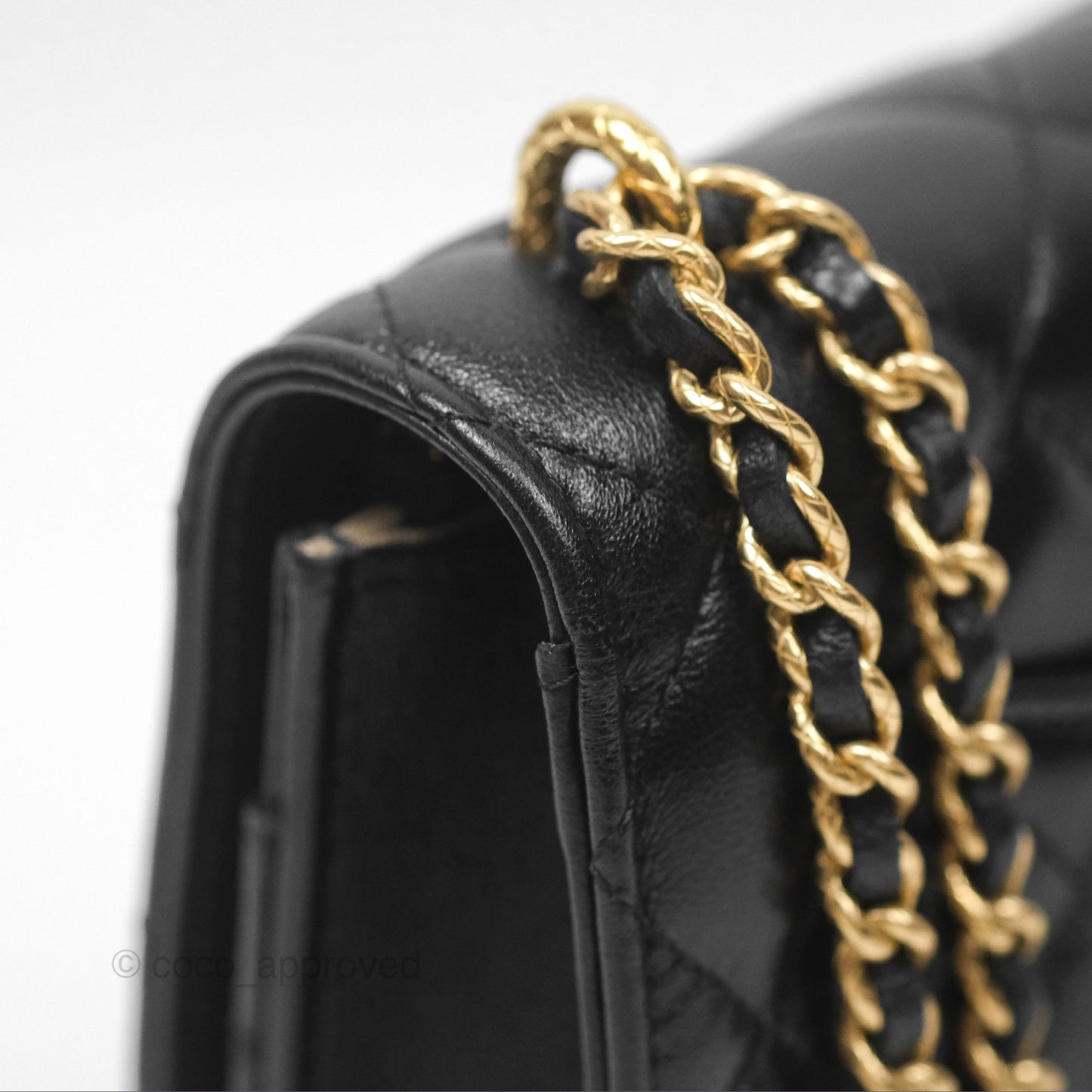 Chanel Quilted Dynasty Wallet on Chain WOC Black Shiny Lambskin Gold Hardware