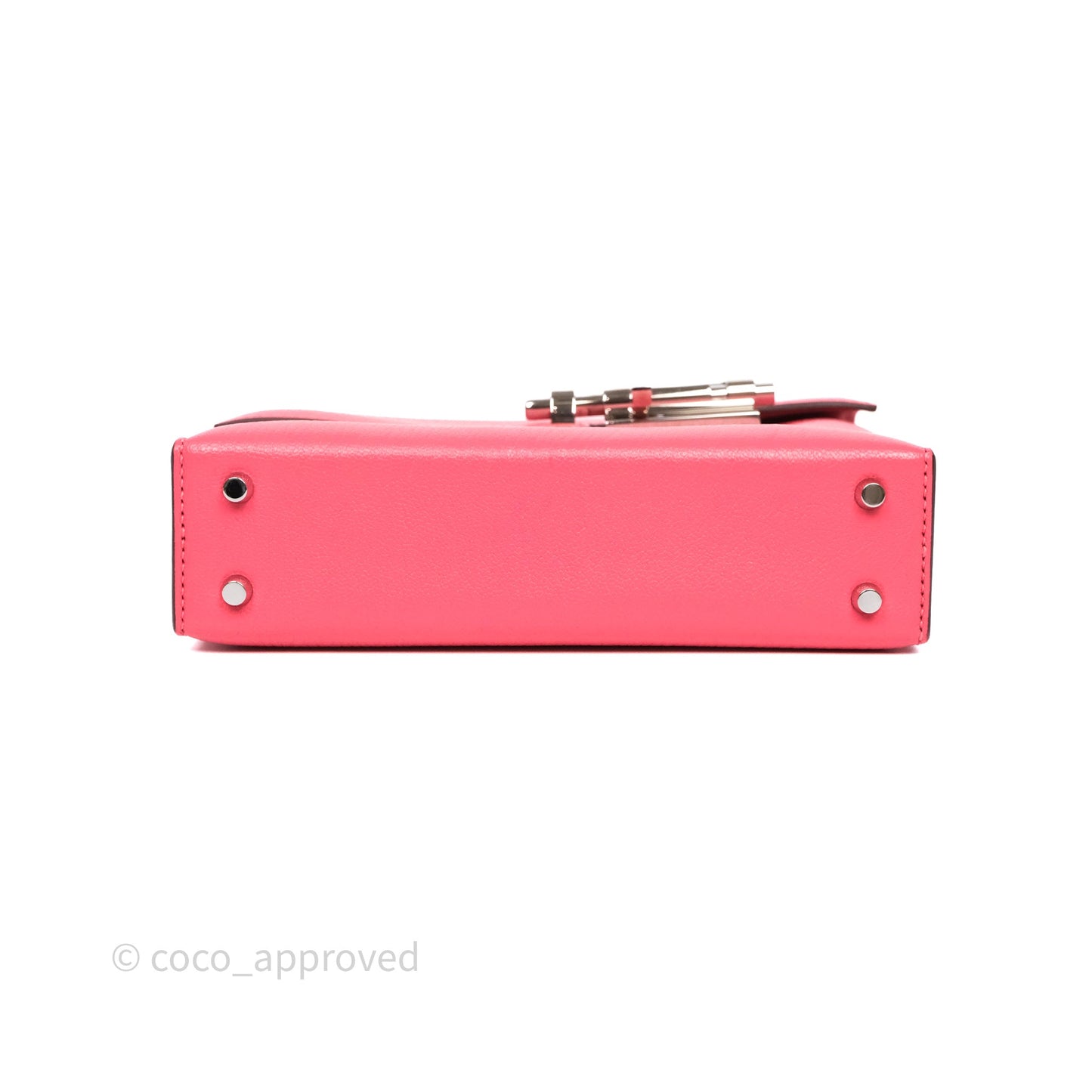 Hermès Mini Verrou Chaine Bag Rose Lipstick U5 Chevre Mysore Palladium Hardware