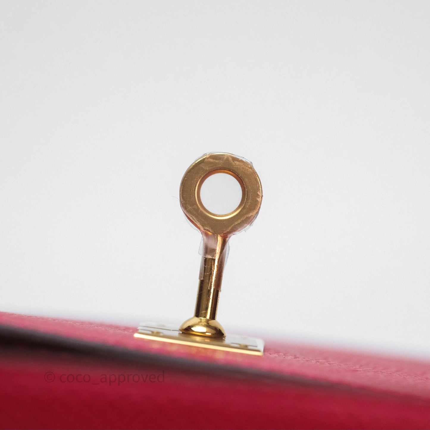 Hermès Sellier Kelly 25 Rouge Casaque Q5 Epsom Gold Hardware