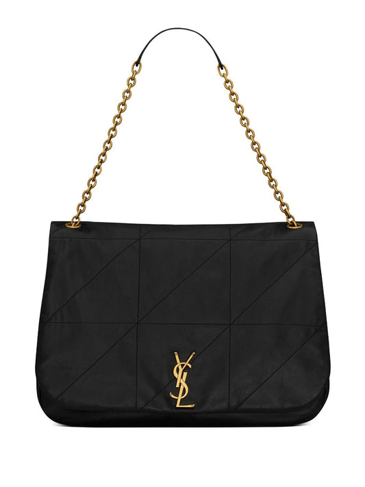 Luxury Saint Laurent Women's Jamie Medium Leather Shoulder Bag in Black | Size UNICA | 742431AAB32