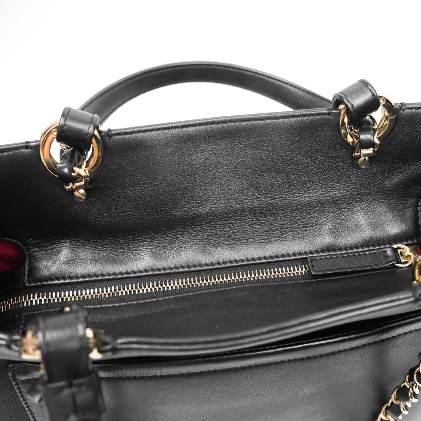 Chanel CC Zipped Shopping Tote Calfskin Gold Hardware
