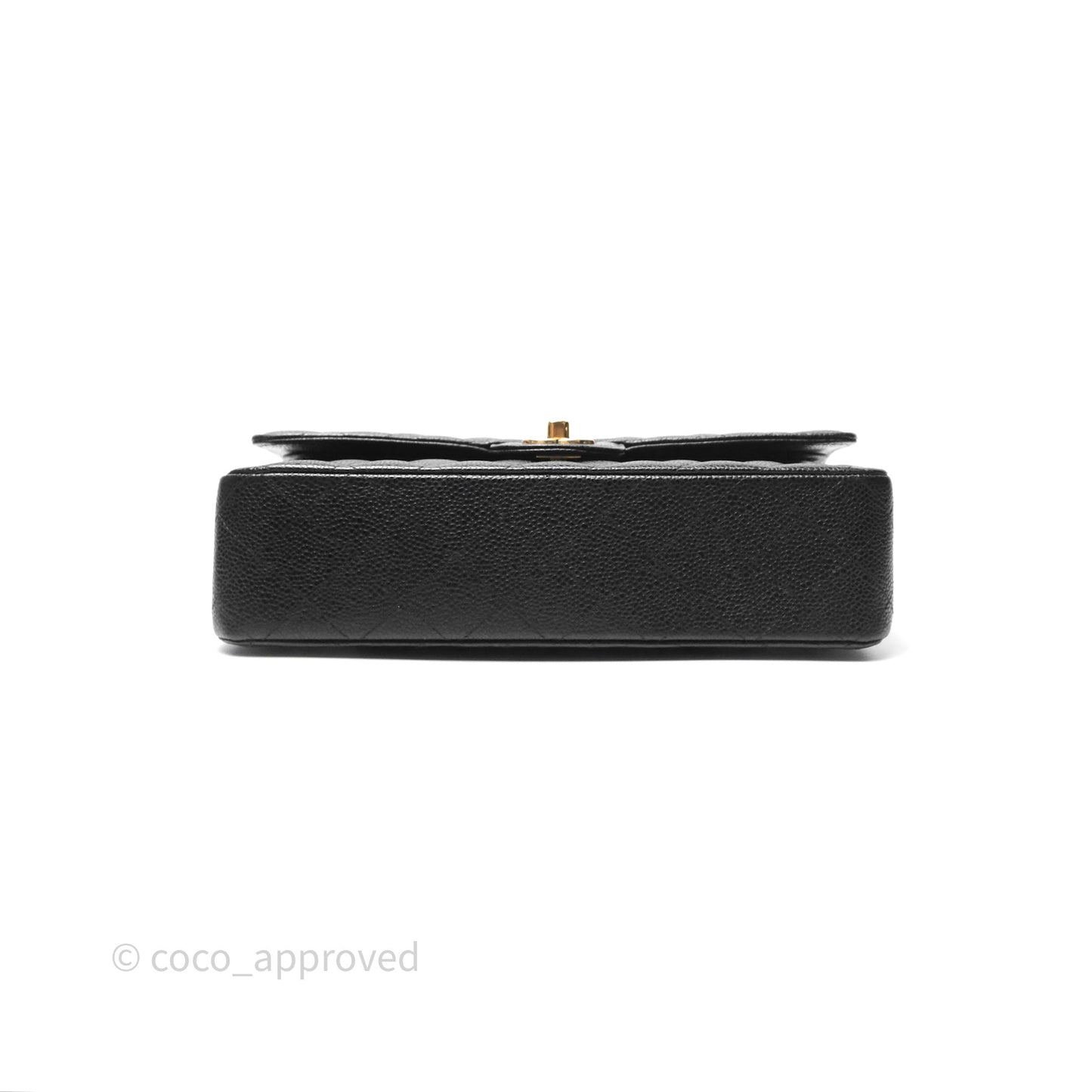 Chanel Classic M/L Medium Flap Quilted Black Caviar Gold Hardware