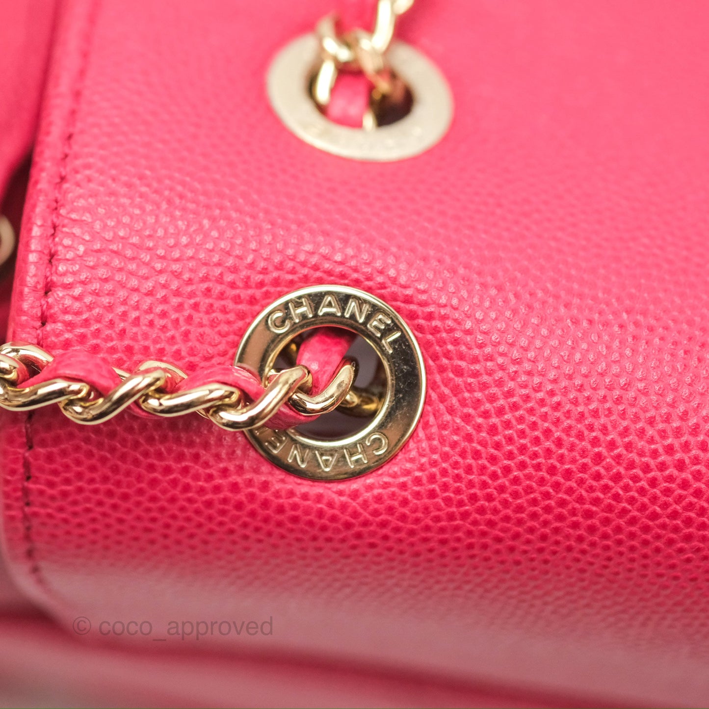 Chanel Quilted Business Affinity Backpack Dark Pink Caviar Gold Hardware