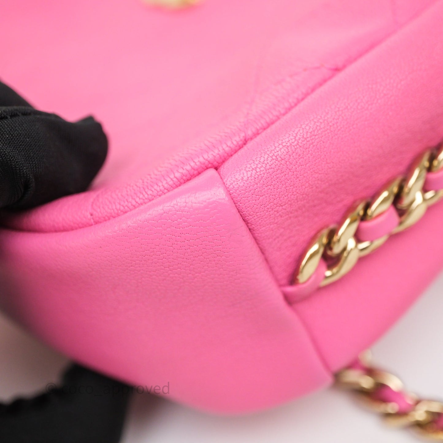 Chanel Camera Bag Pink Calfskin Aged Gold Hardware