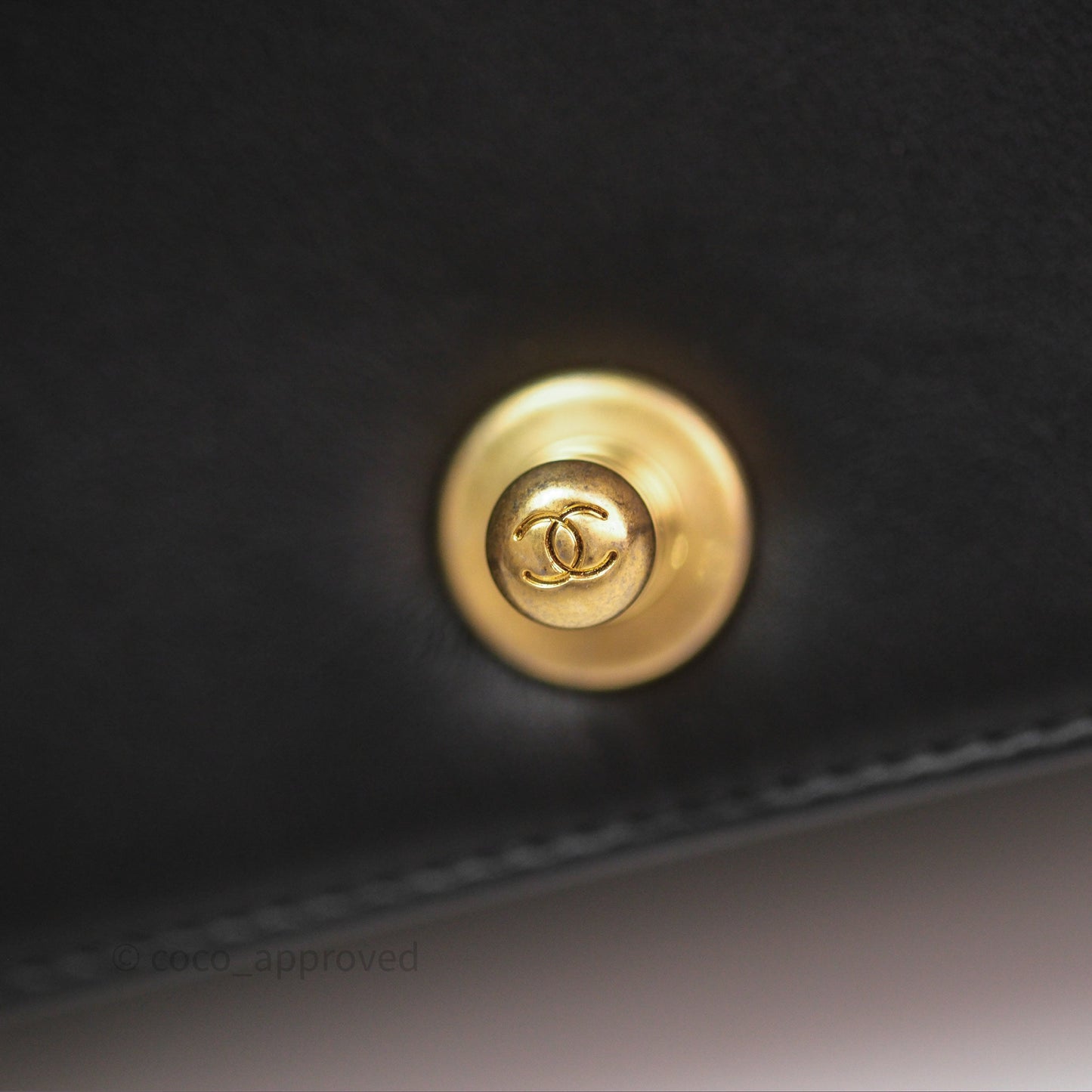 Chanel Small Boy Black Lambskin Aged Gold Hardware