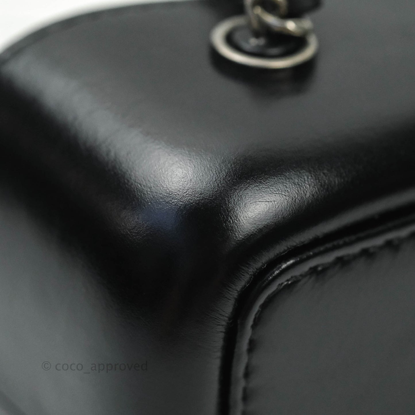 Chanel Small Gabrielle Backpack White Black Aged Calfskin