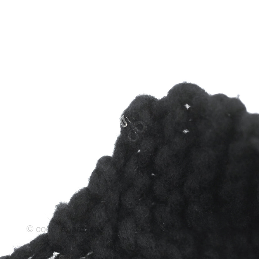 Chanel Fringe Scarf Black