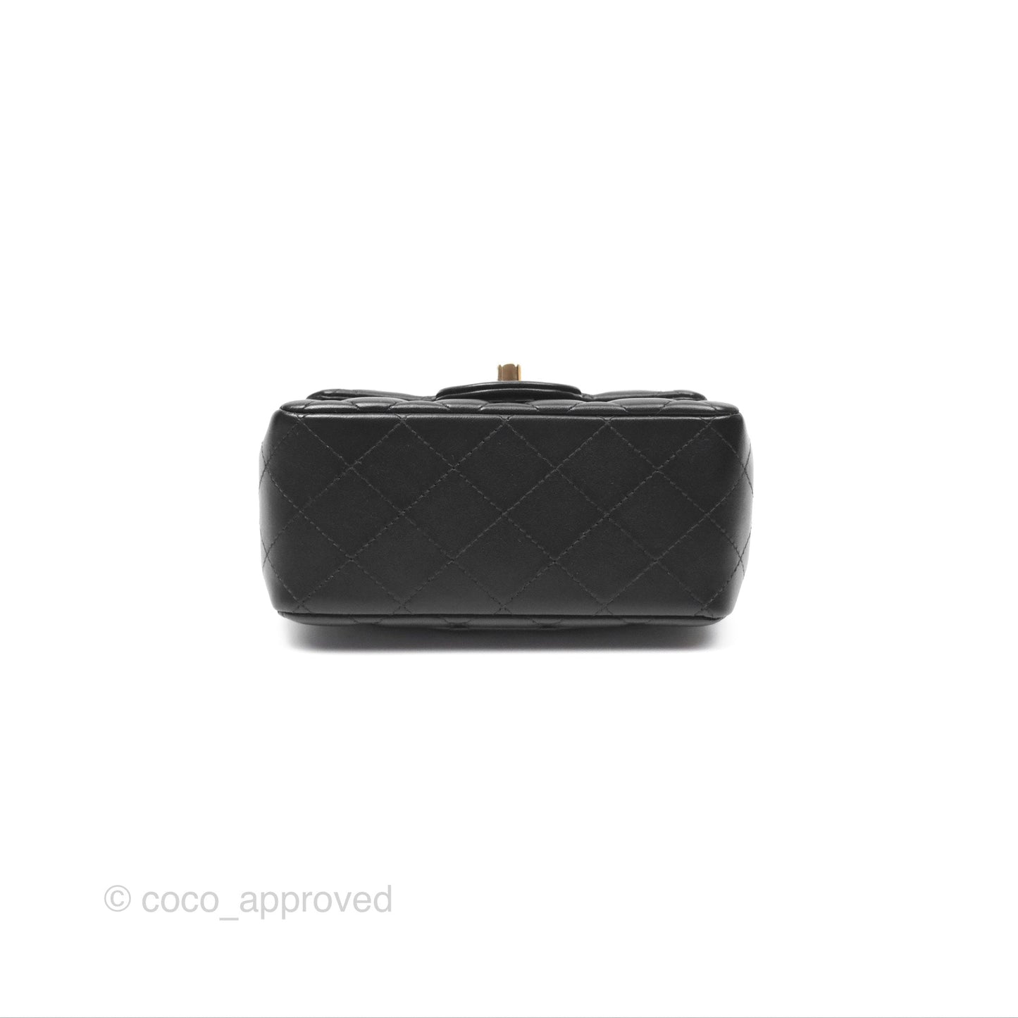 Chanel Mini Square Black Lambskin Gold Hardware
