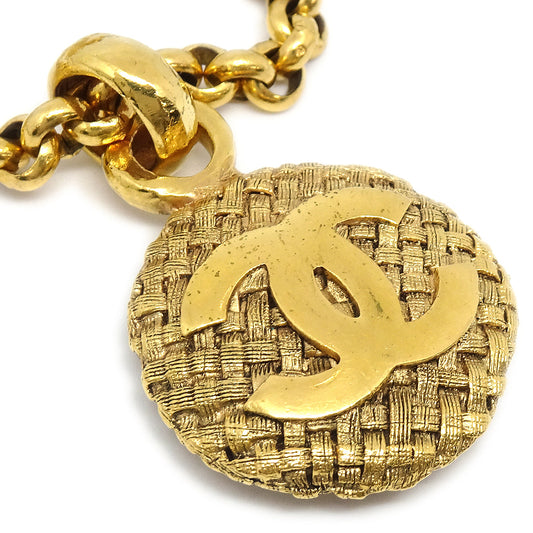 Luxury Chanel Medallion Gold Chain Pendant Necklace 3065/29