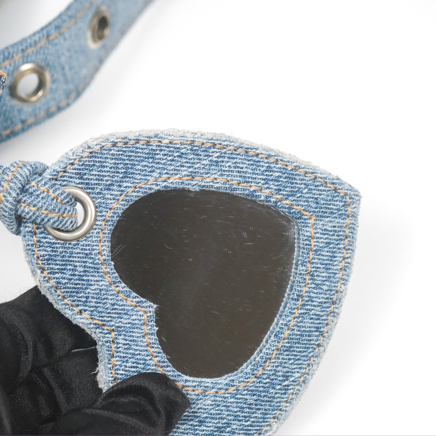Balenciaga Le Cagole Small Embellished Denim Shoulder Bag