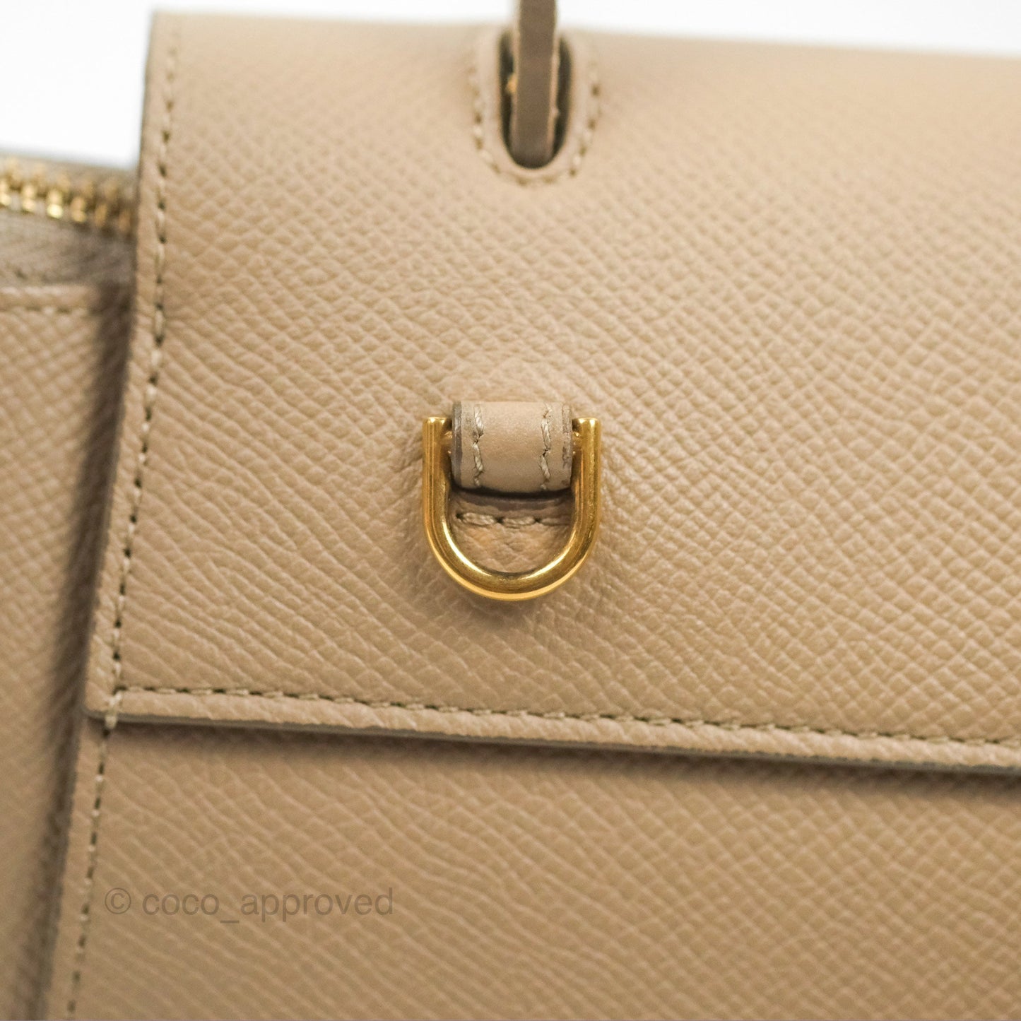 Celine Nano Belt Bag Light Taupe Grained Calfskin Gold Hardware