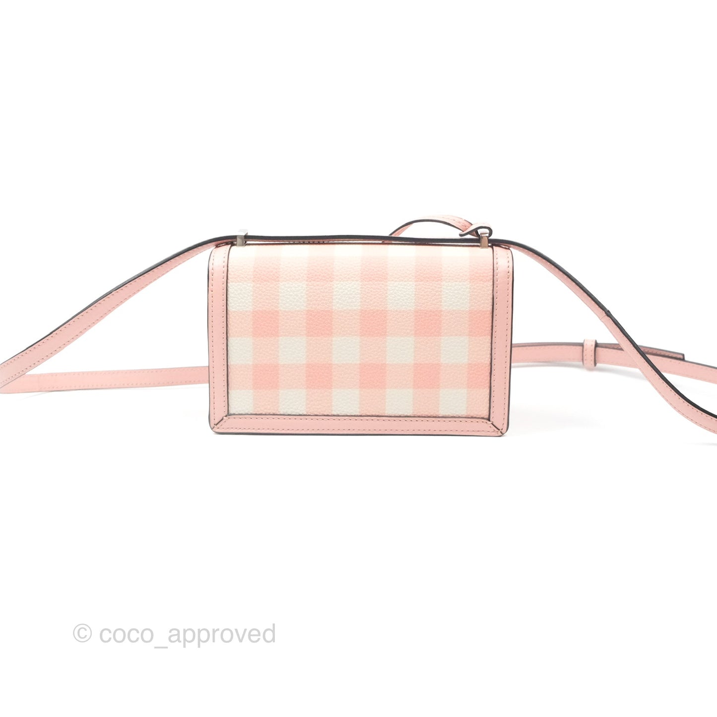 Loewe Small Barcelona Pink White Checkered Calfskin Silver Hardware