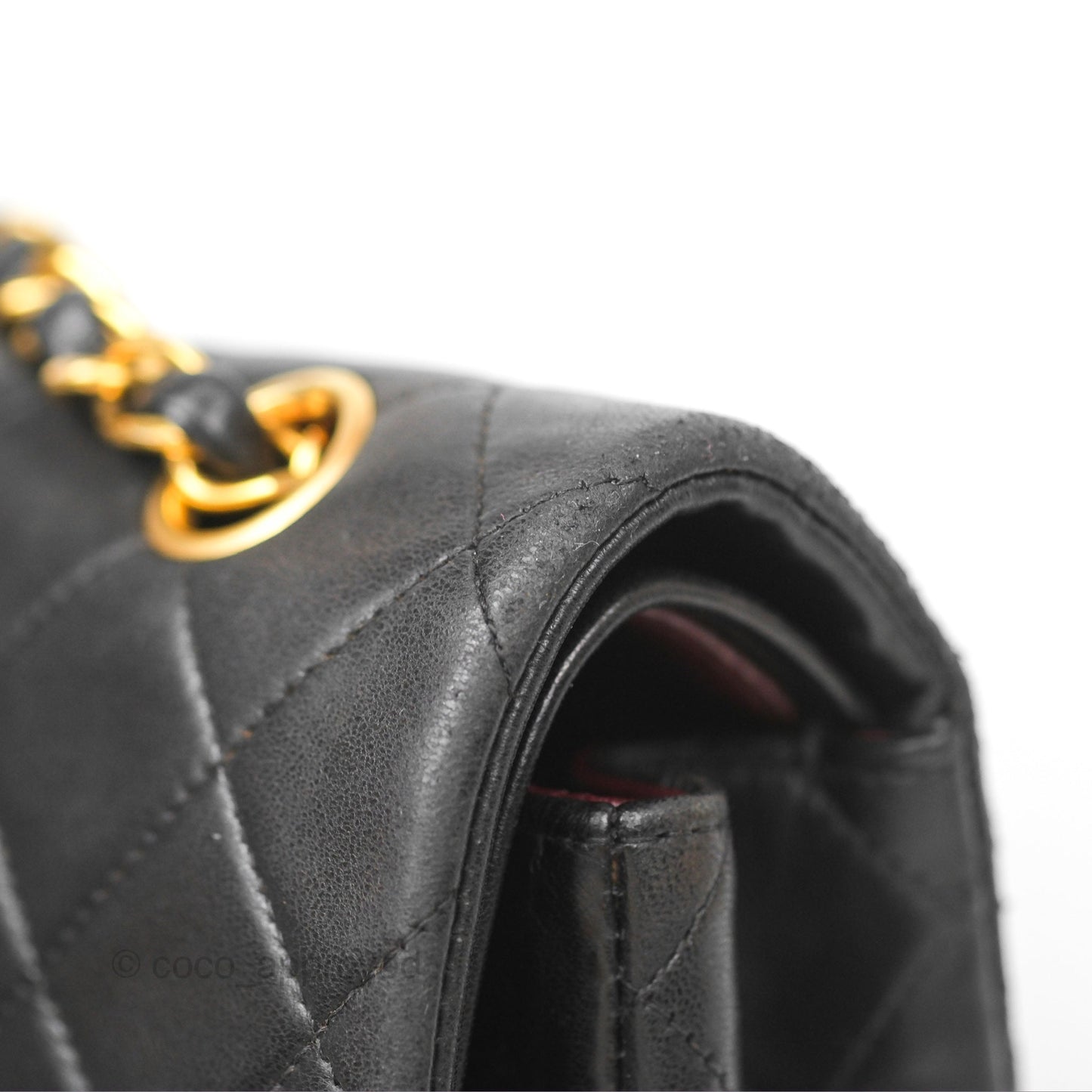 Chanel Classic Vintage Medium Flap Black Lambskin 24K Gold Hardware