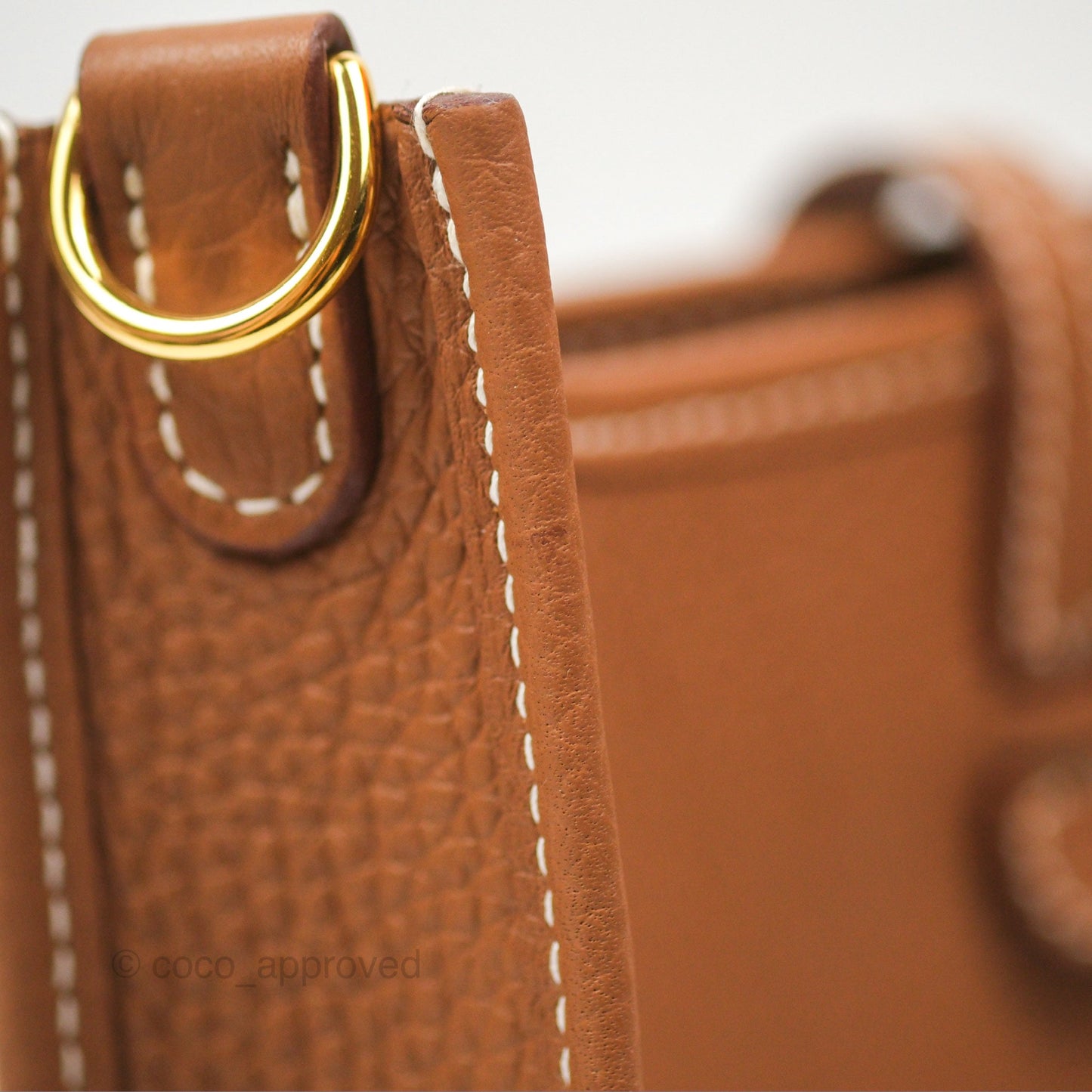 Hermès Mini Evelyne 16 Gold Clemence Gold Hardware