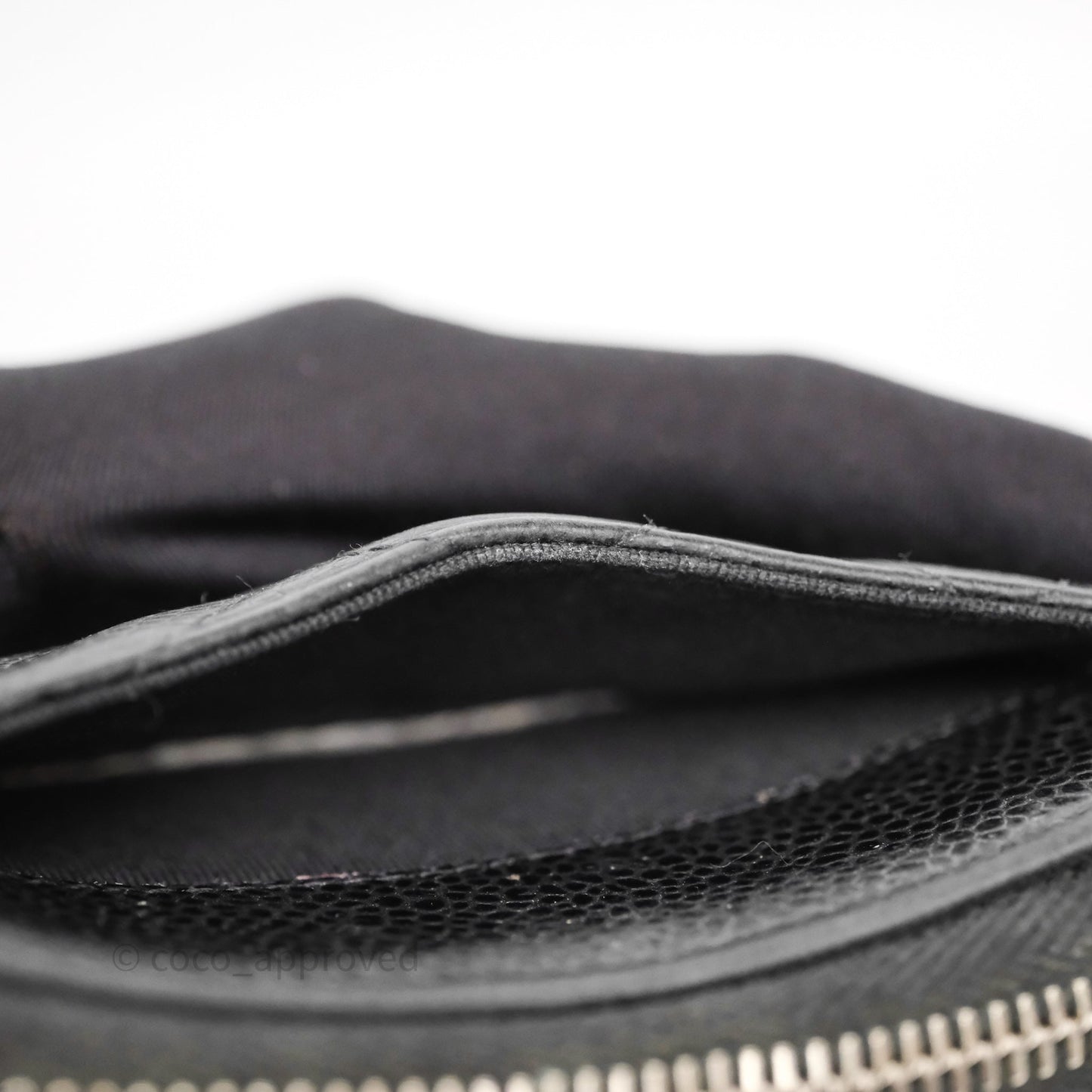 Chanel Classic Zipped Coin Purse Black Caviar Silver Hardware