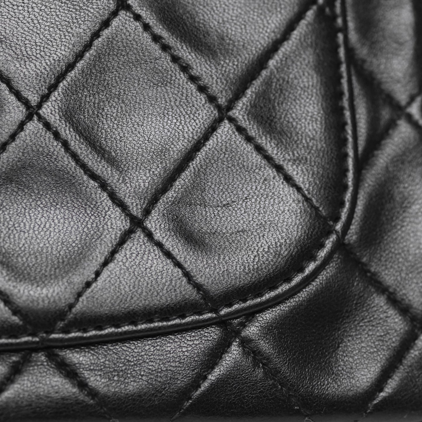 Chanel Vintage Mini Square Black Lambskin 24K Gold Hardware