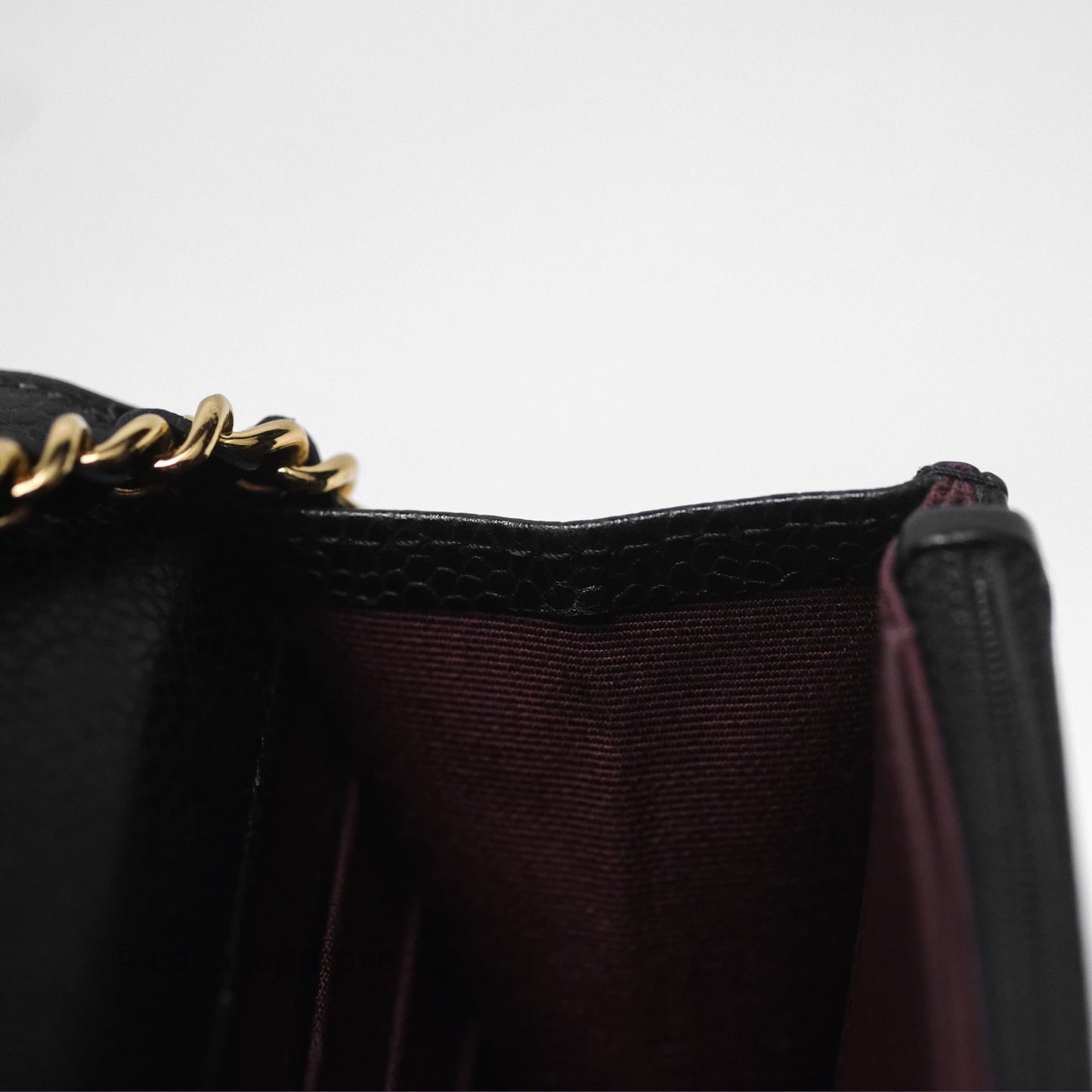 Chanel Quilted WOC Black Caviar Gold Hardware