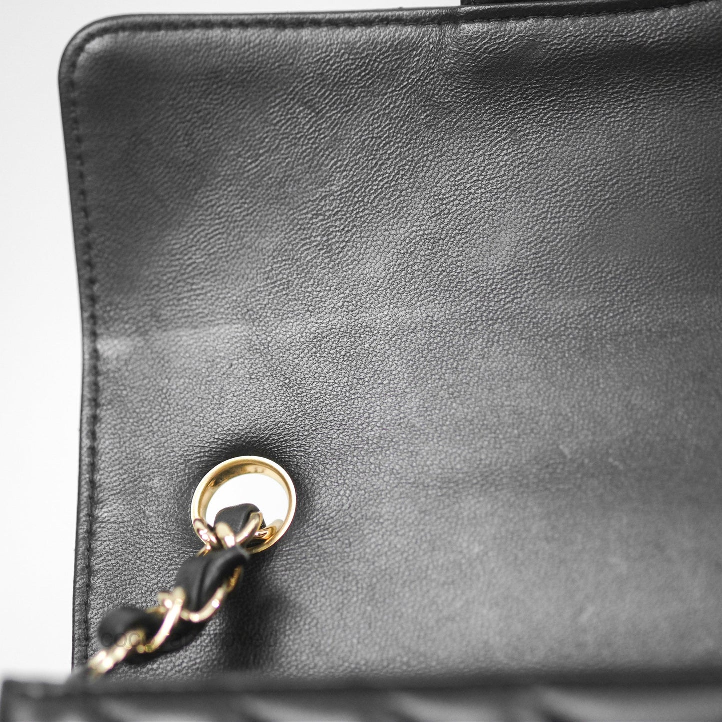 Chanel Chevron Mini Rectangular Flap Black Lambskin Gold Hardware