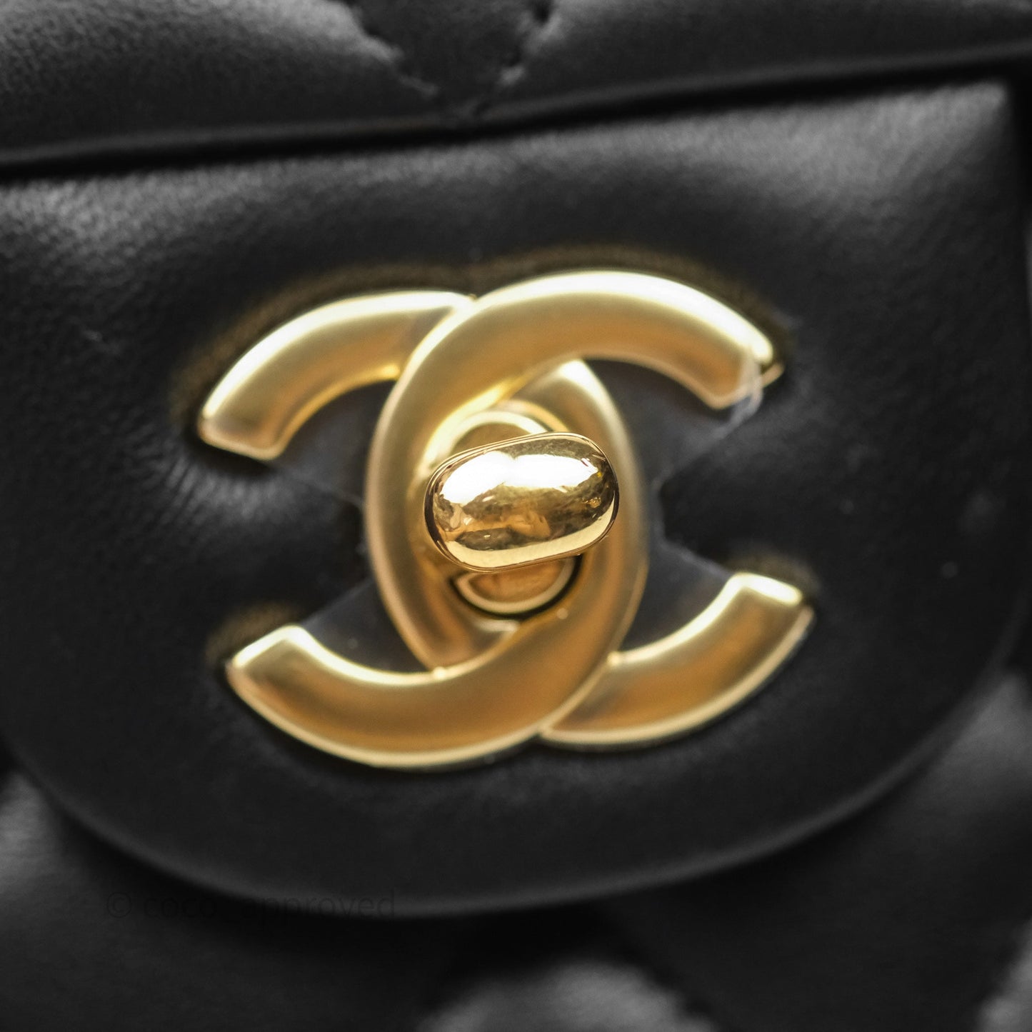 Chanel Small Classic Flap Quilted Black Lambskin Gold Hardware