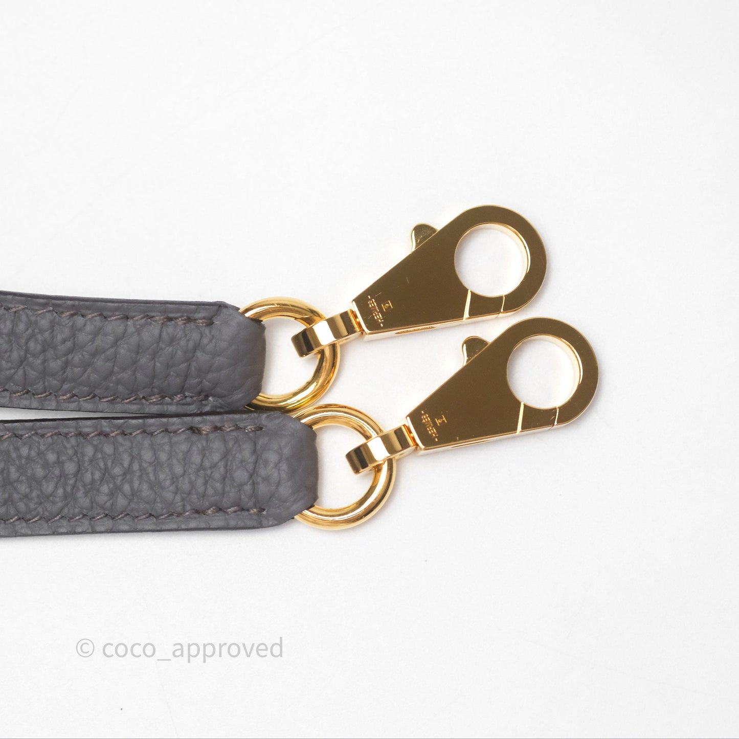 Hermès Kelly II 28 Retourne Etain 8F Togo Gold Hardware