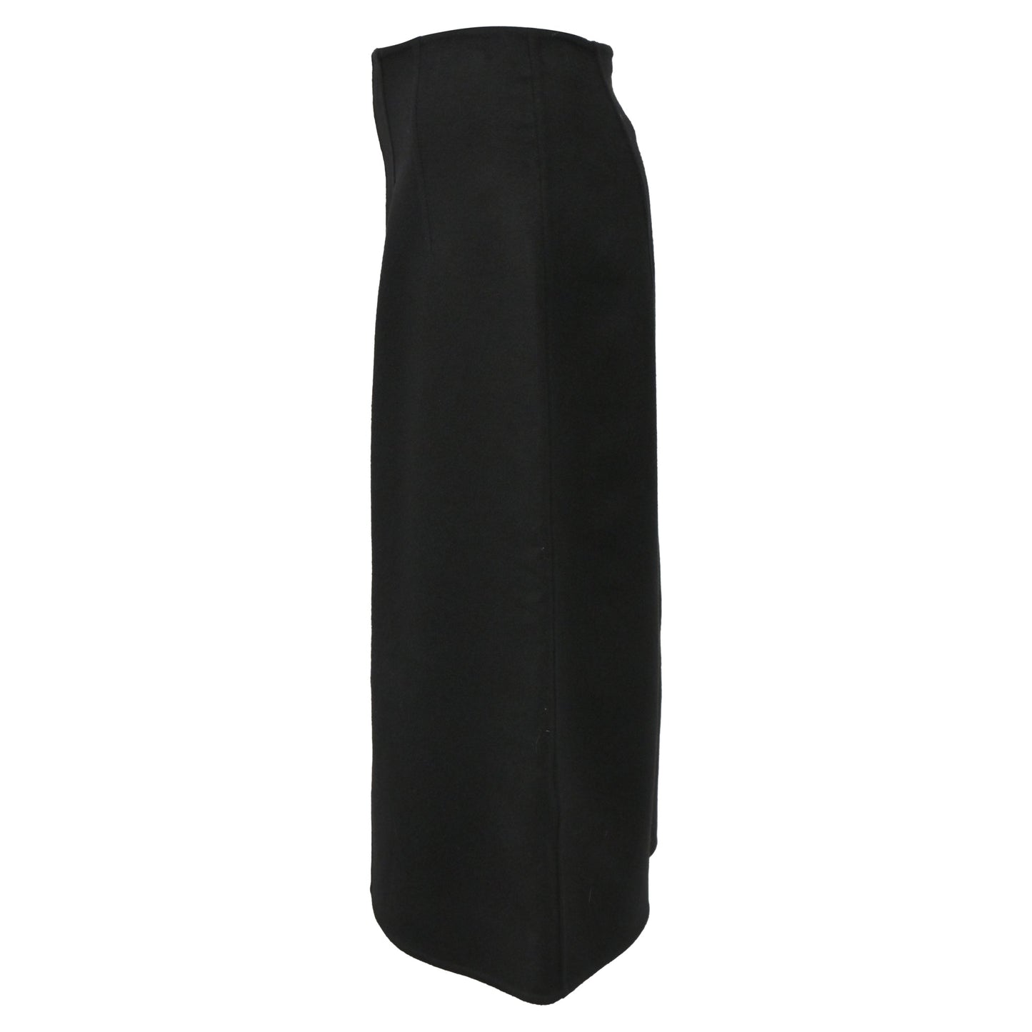 Luxury Bottega Veneta Slit Skirt in Black Wool