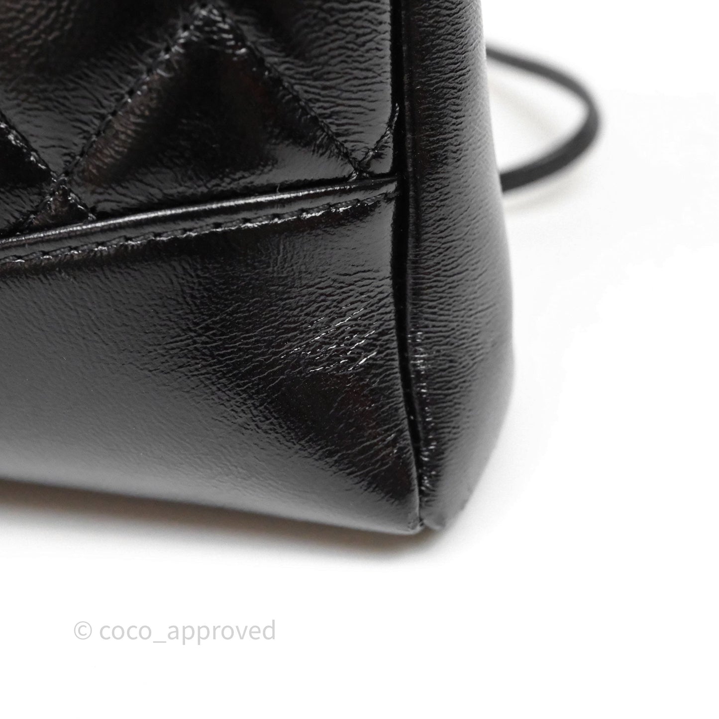 Chanel 31 Small Shopping Bag Shiny Lambskin Black Gold Hardware