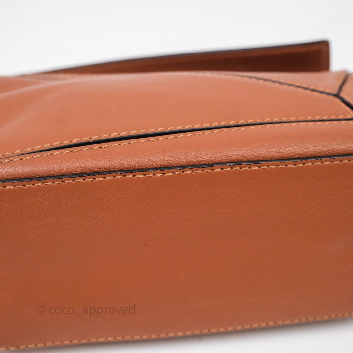 Loewe Mini Puzzle Bag Tan Calfskin Gold Hardware