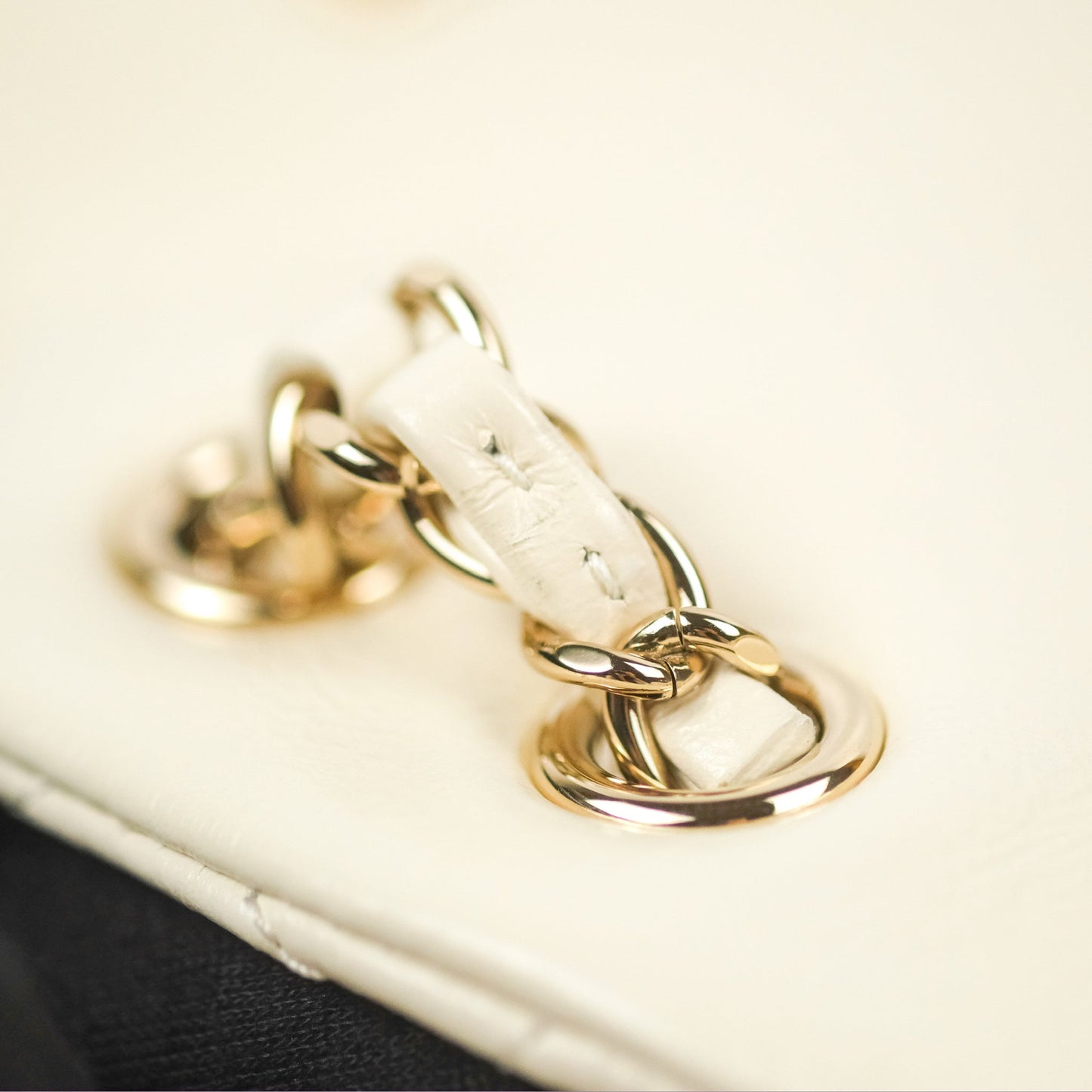 Chanel Quilted Small Duma Drawstring Backpack Ivory White Calfskin Gold Hardware