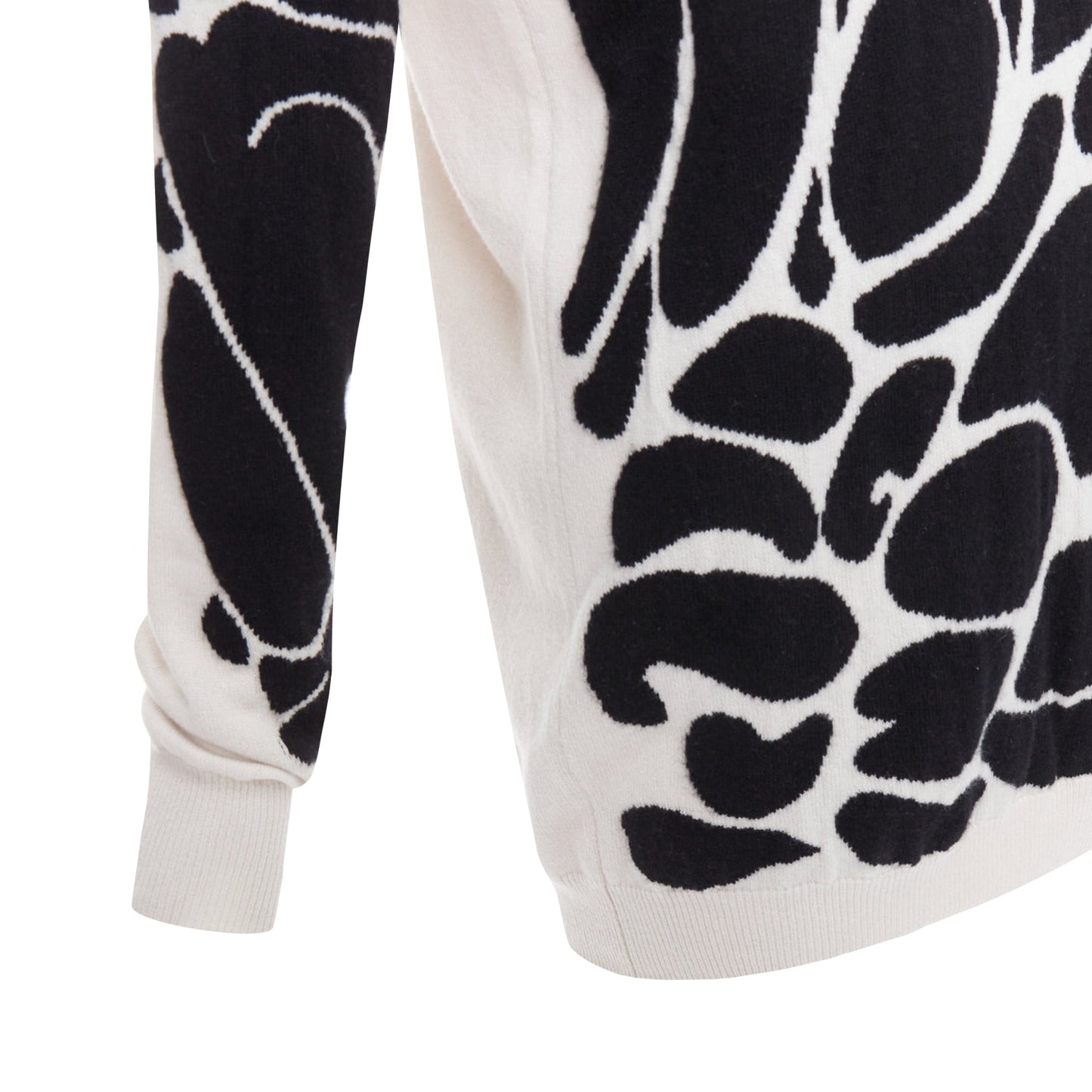 Luxury Bottega Veneta cashmere abstract intarsia v-neck sweater