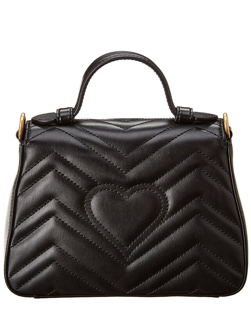 Luxury Gucci Trending 2025 GG Marmont Mini Matelasse Leather Top Handle Shoulder Bag