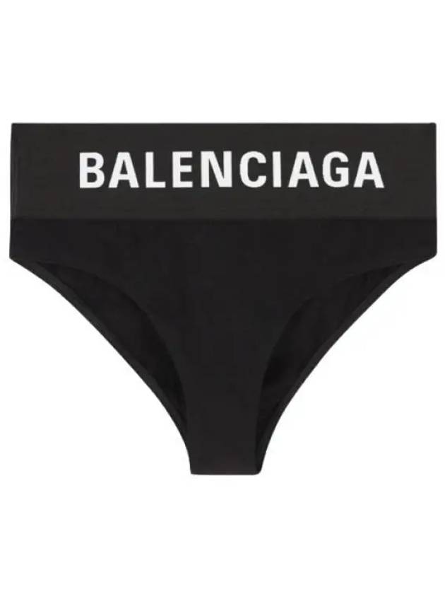 Luxury Balenciaga Logo Elastic Briefs Black