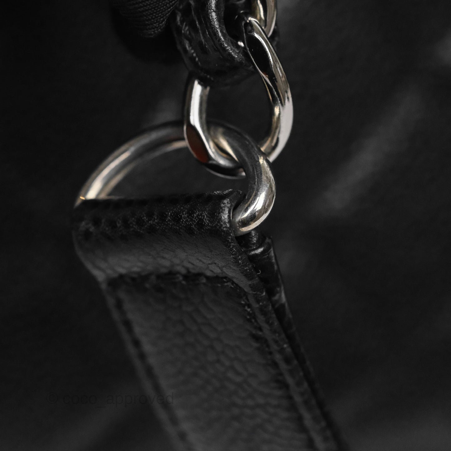 Chanel GST Black Caviar Silver Hardware