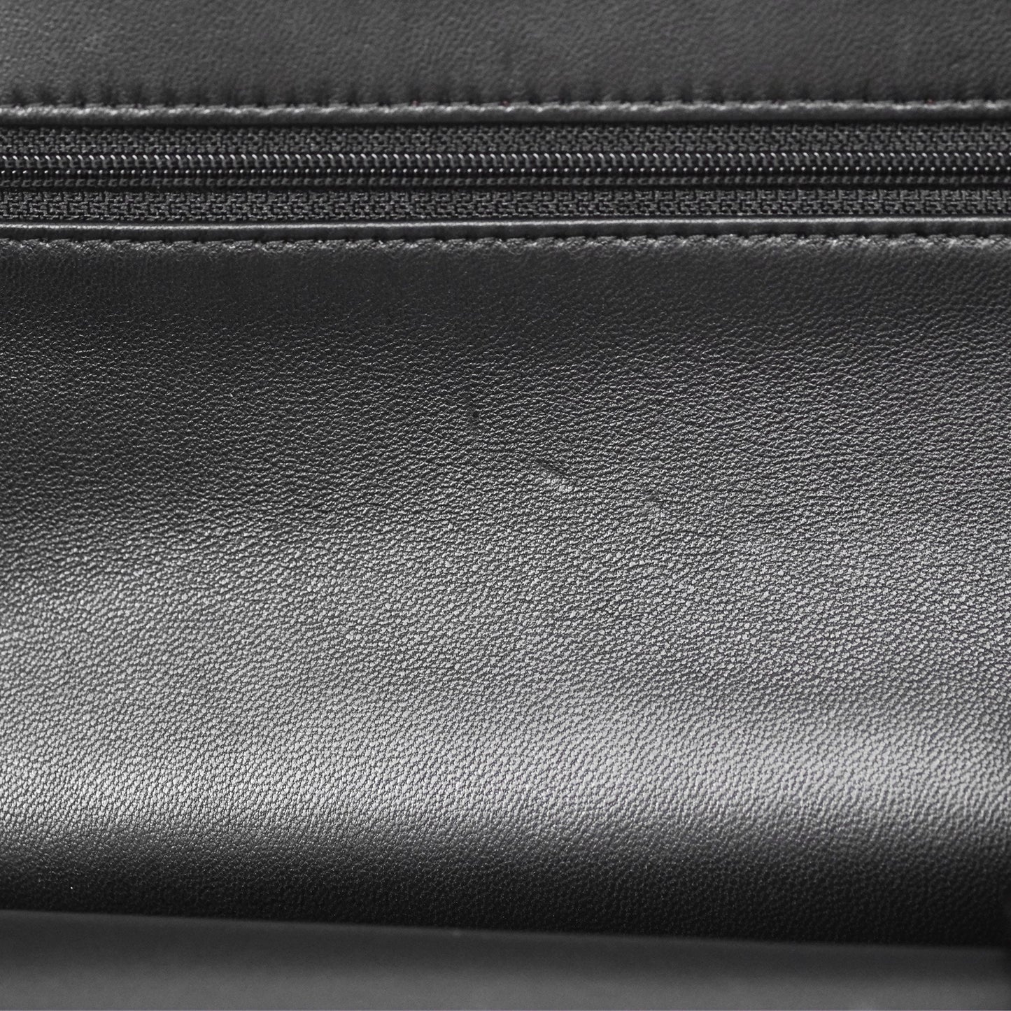 Chanel Classic M/L Medium Flap Quilted Black Lambskin Silver Hardware
