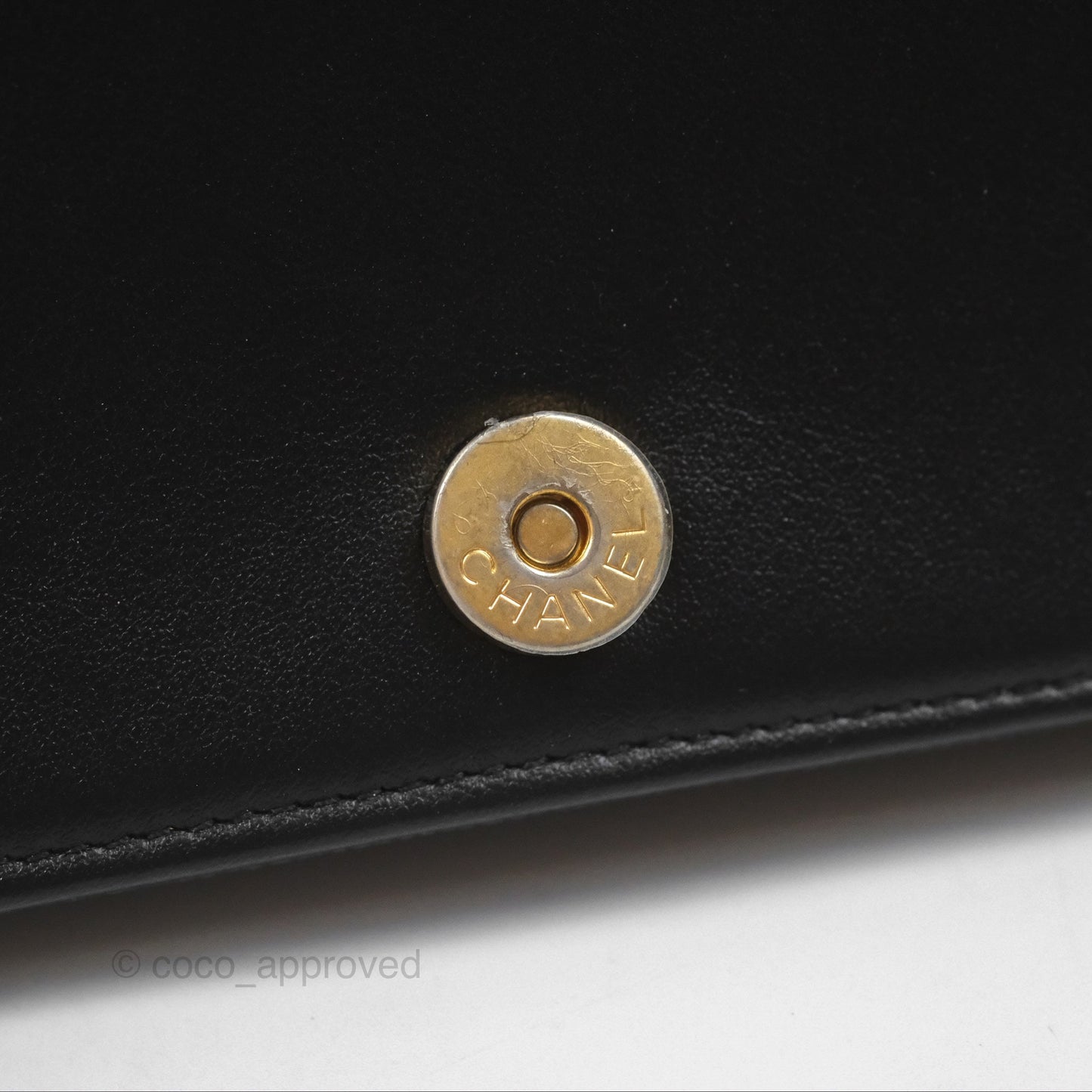Chanel Quilted Boy Wallet on Chain WOC Black Caviar Age Gold Hardware