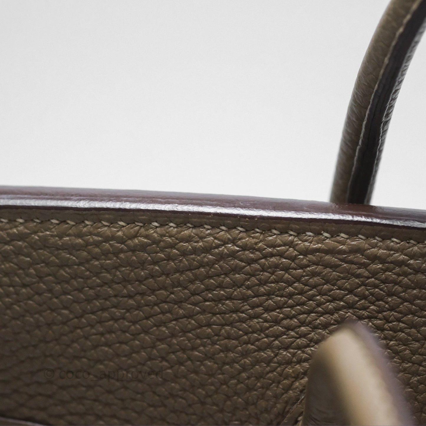 Hermes Birkin 25 Retourne Etoupe 18 Clemence Palladium Hardware