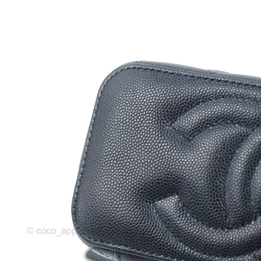Chanel Vanity with Chain Navy Caviar Gold Hardware