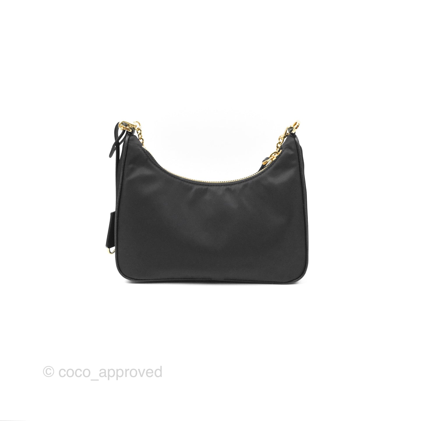 Prada Nylon Re-Edition 2005 Shoulder Bag Black Gold Hardware