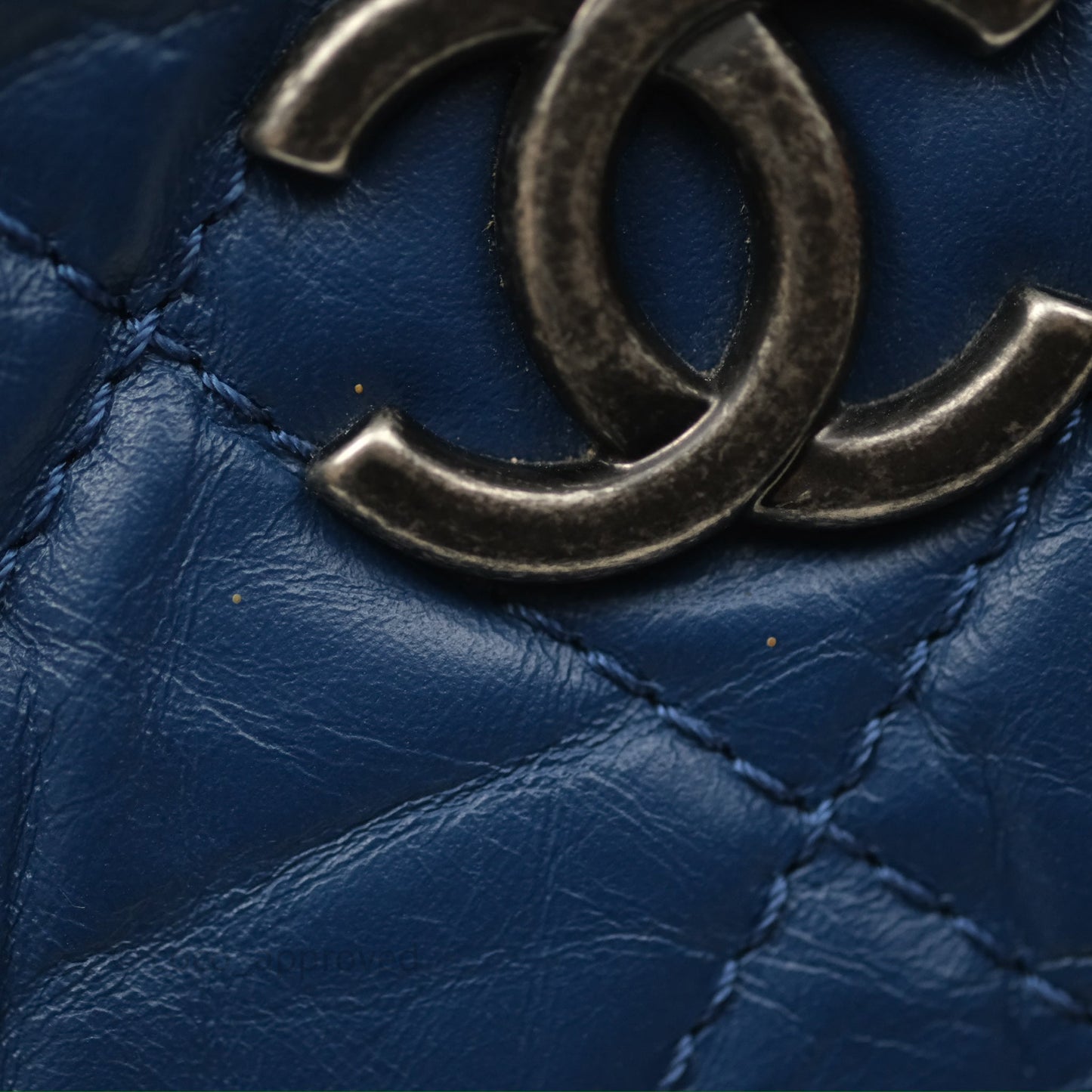Chanel Small Gabrielle Backpack Blue Aged Calfskin