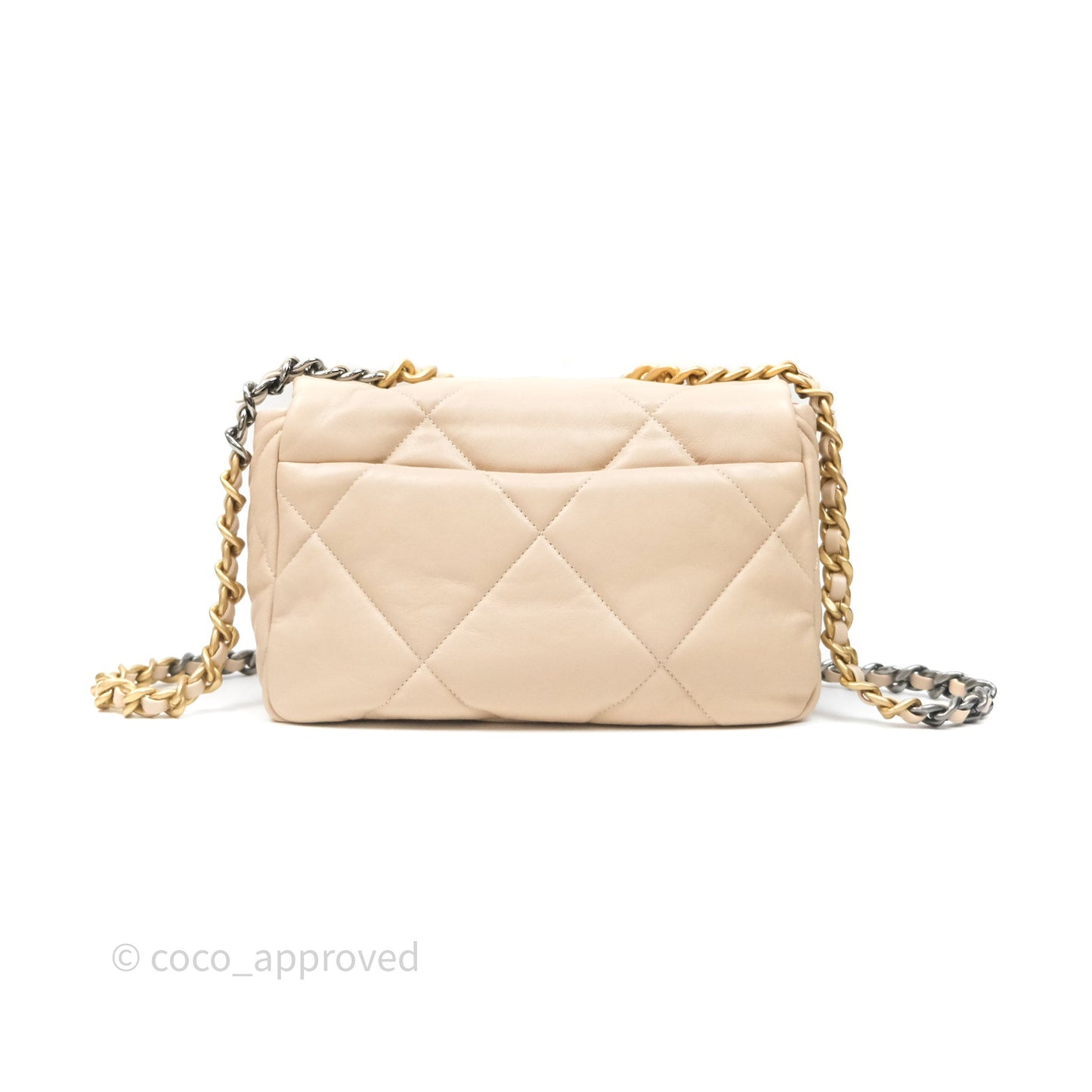 Chanel 19 Small Beige Mixed Hardware