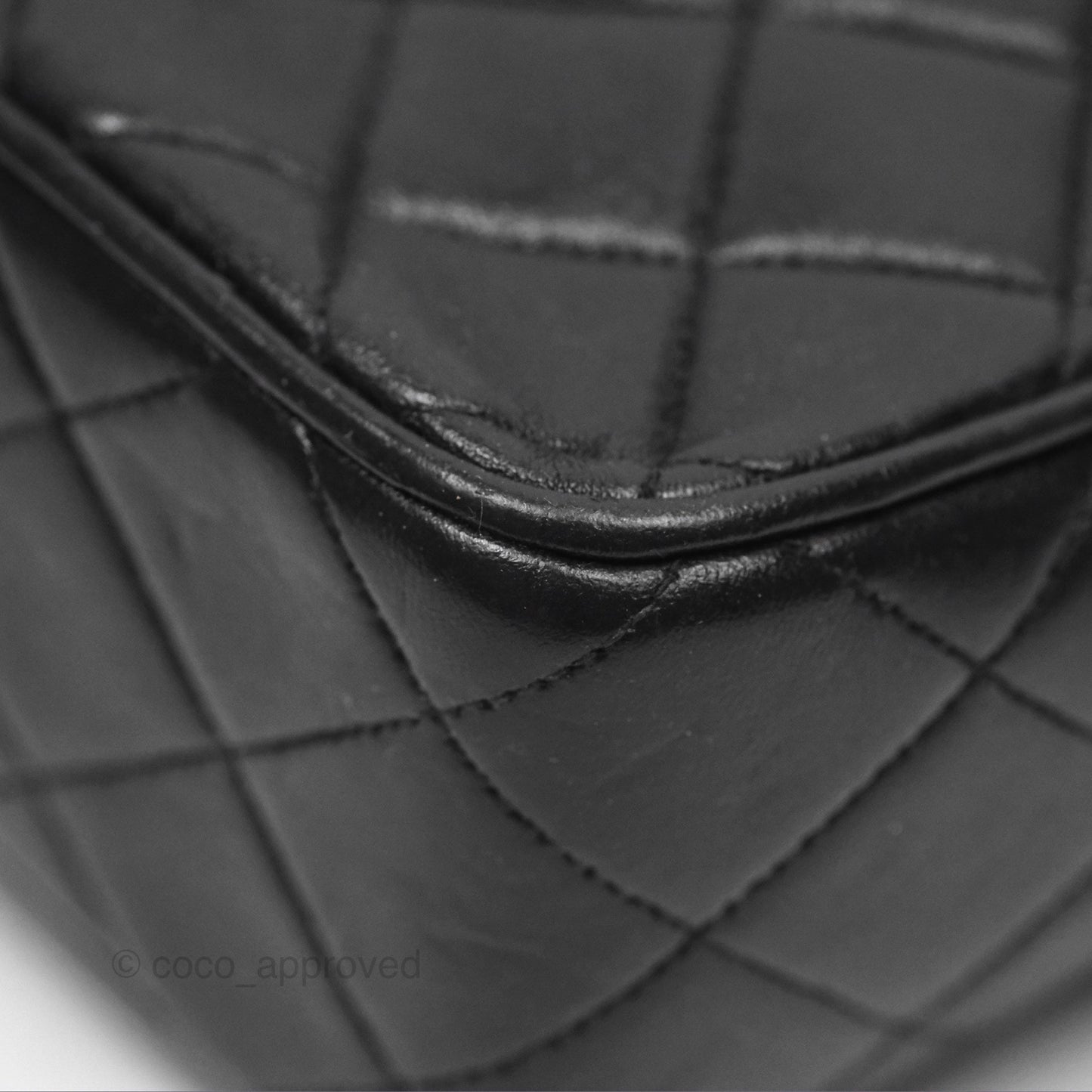Chanel Vintage Diana Fringe Camera Bag Black Lambskin 24K Gold Hardware