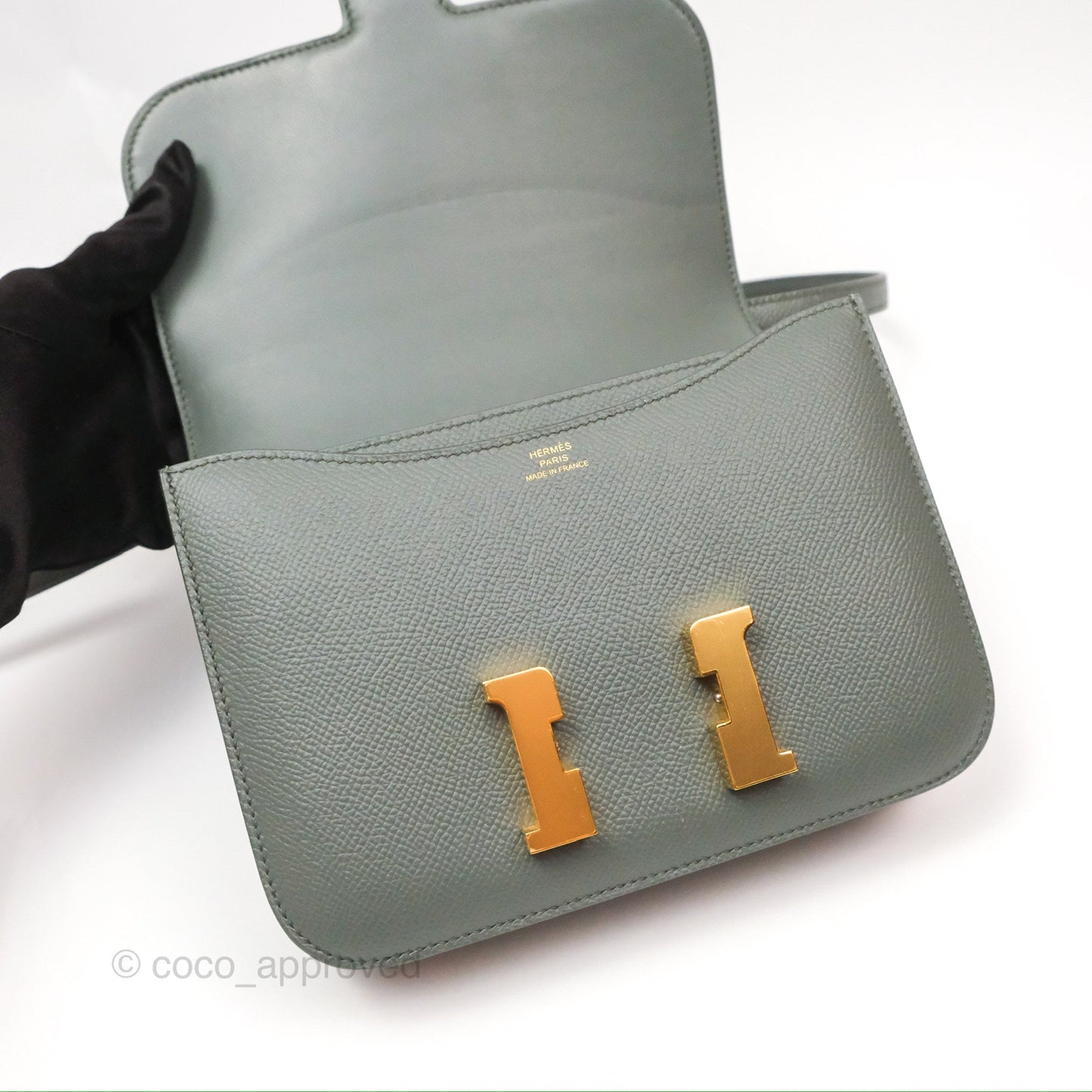 Hermès Constance Mini 18cm Vert Amande Epsom Gold Hardware