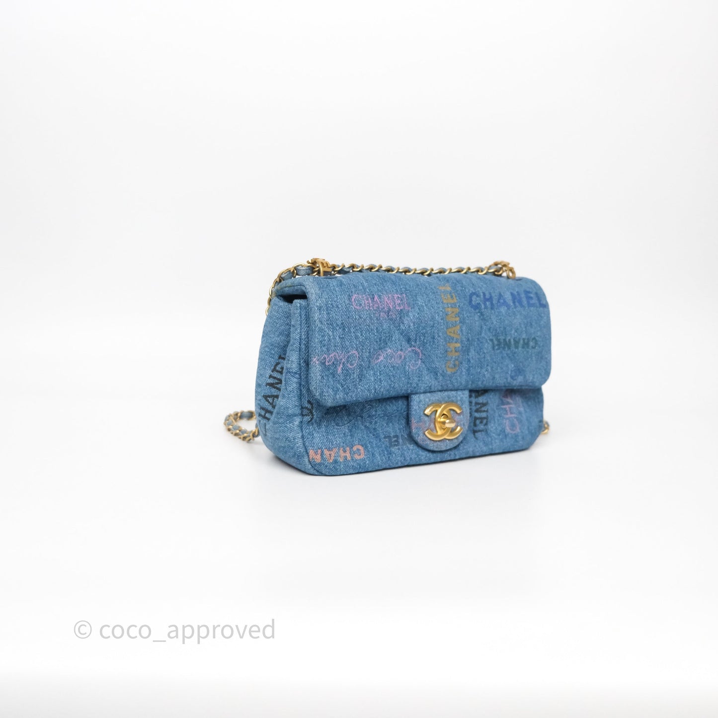 Chanel Small Denim Mood Flap Quilted Blue Multicolor