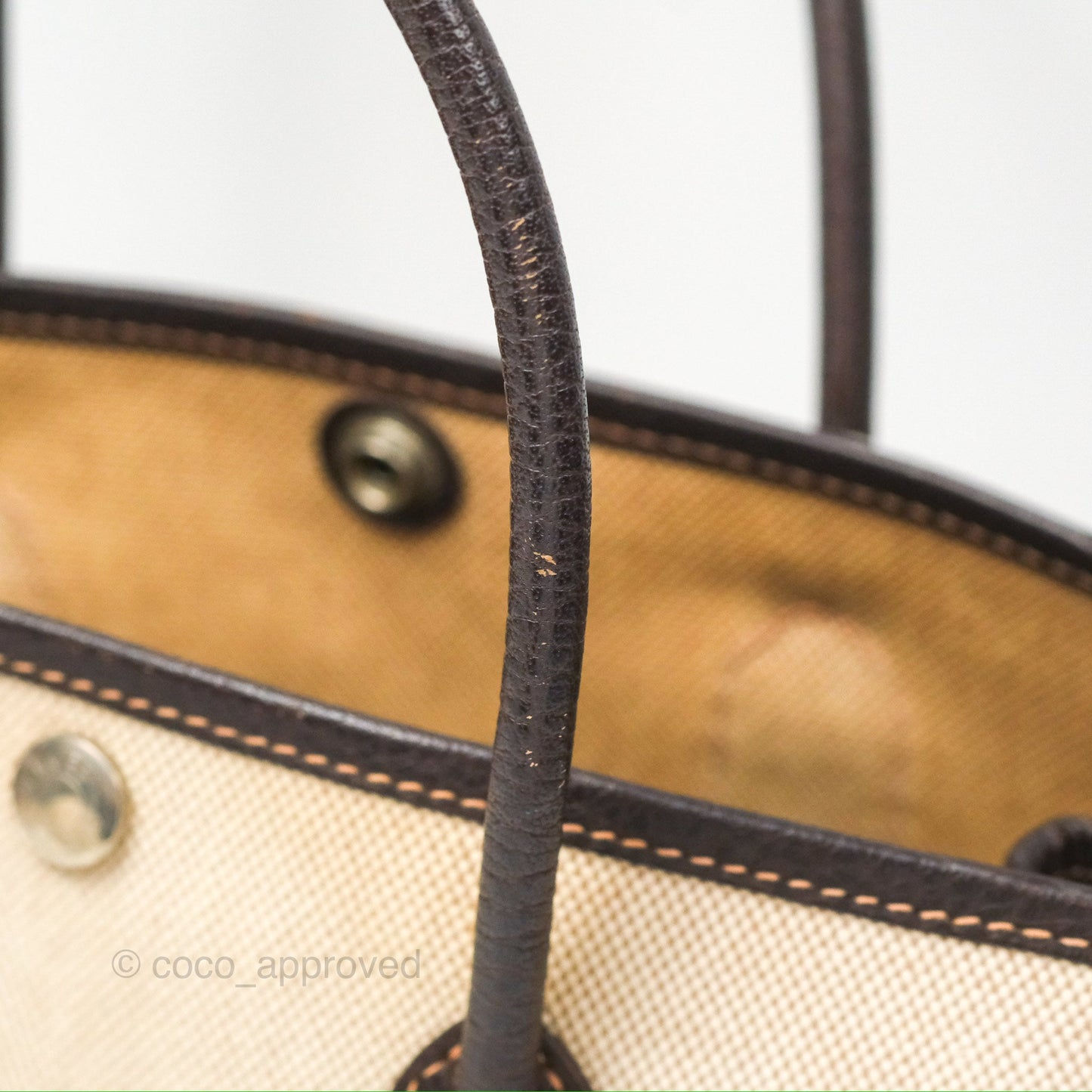 Hermès Garden Party 30 Canvas Brown/ Natural