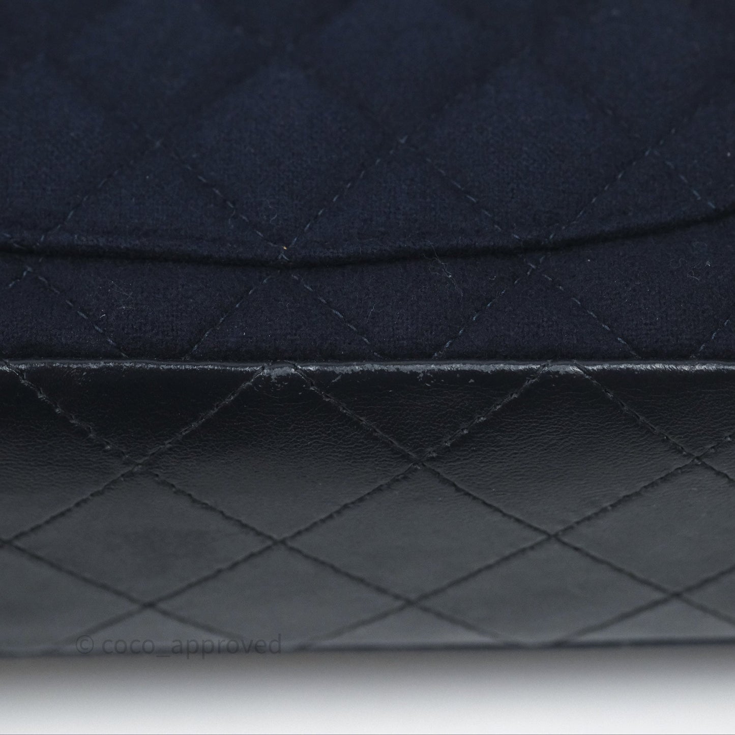 Chanel Paris-Hamburg Charms Mini Rectangular Flap Navy Wool 18C