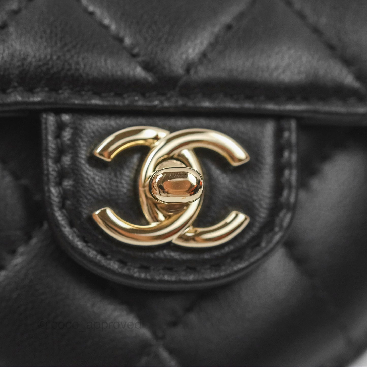 Chanel Mini Heart Belt Bag Black Lambskin Gold Hardware 22S