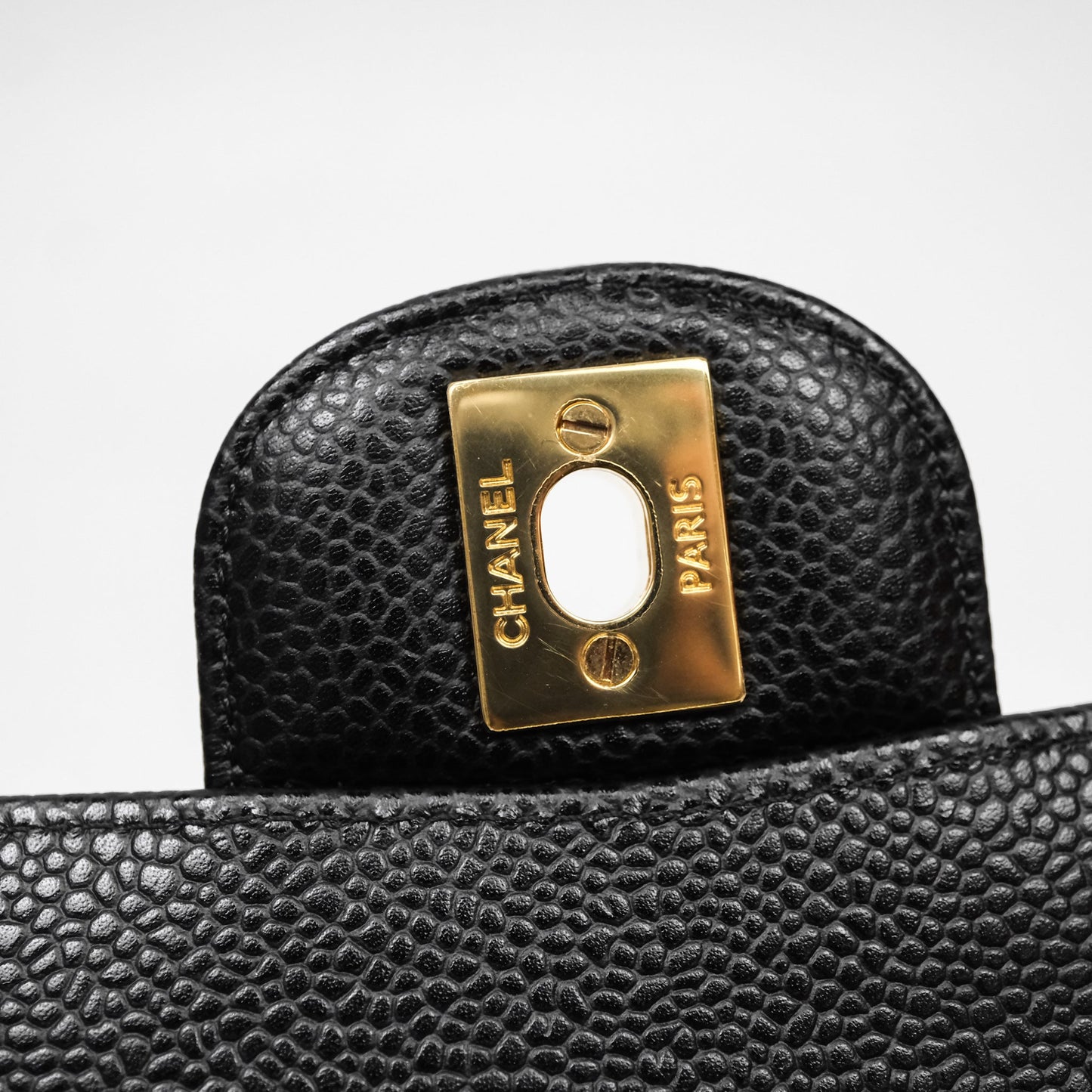 Chanel Small Classic Flap Quilted Black Caviar Gold Hardware