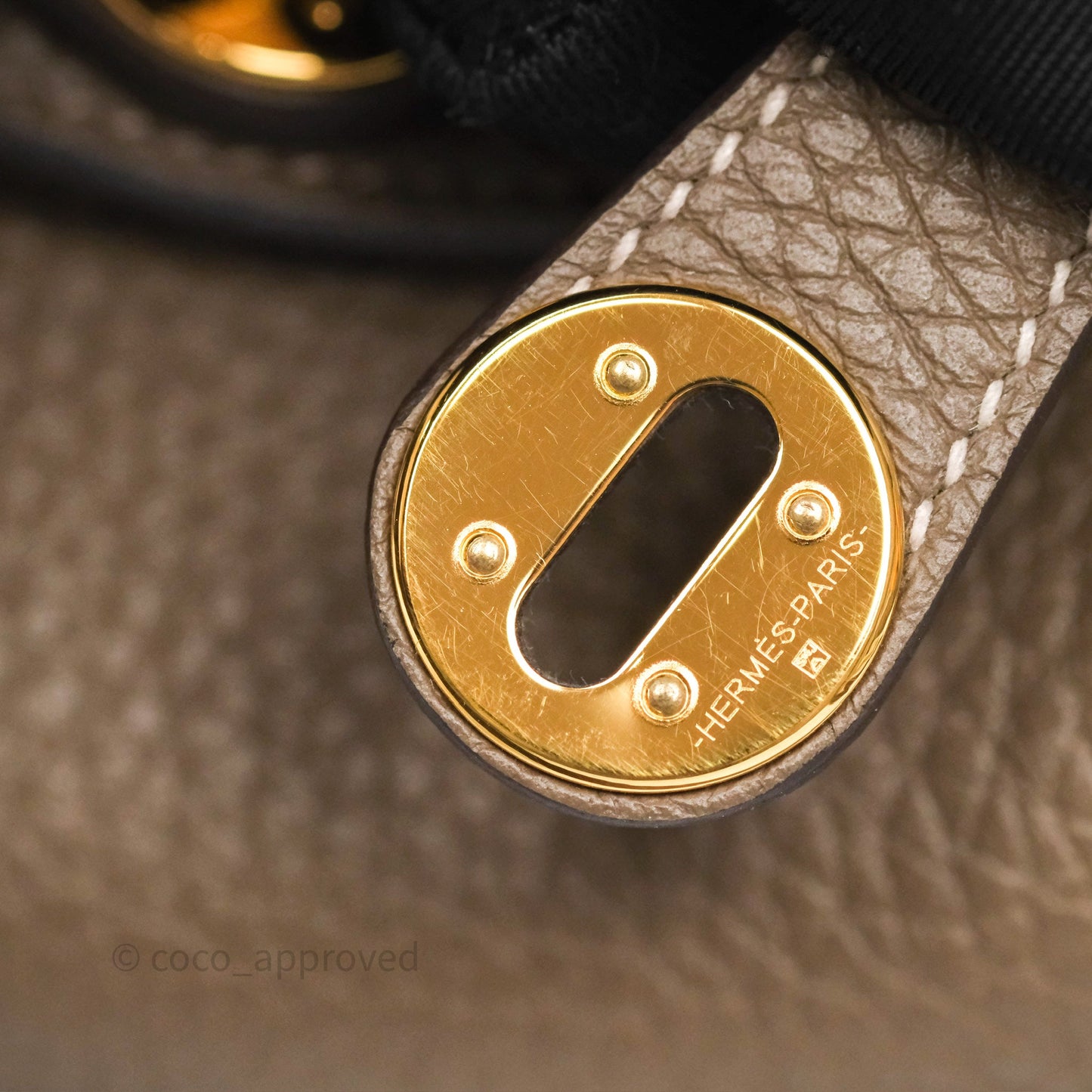 Hermès Mini Lindy 20 Etoupe 18 Clemence Gold Hardware