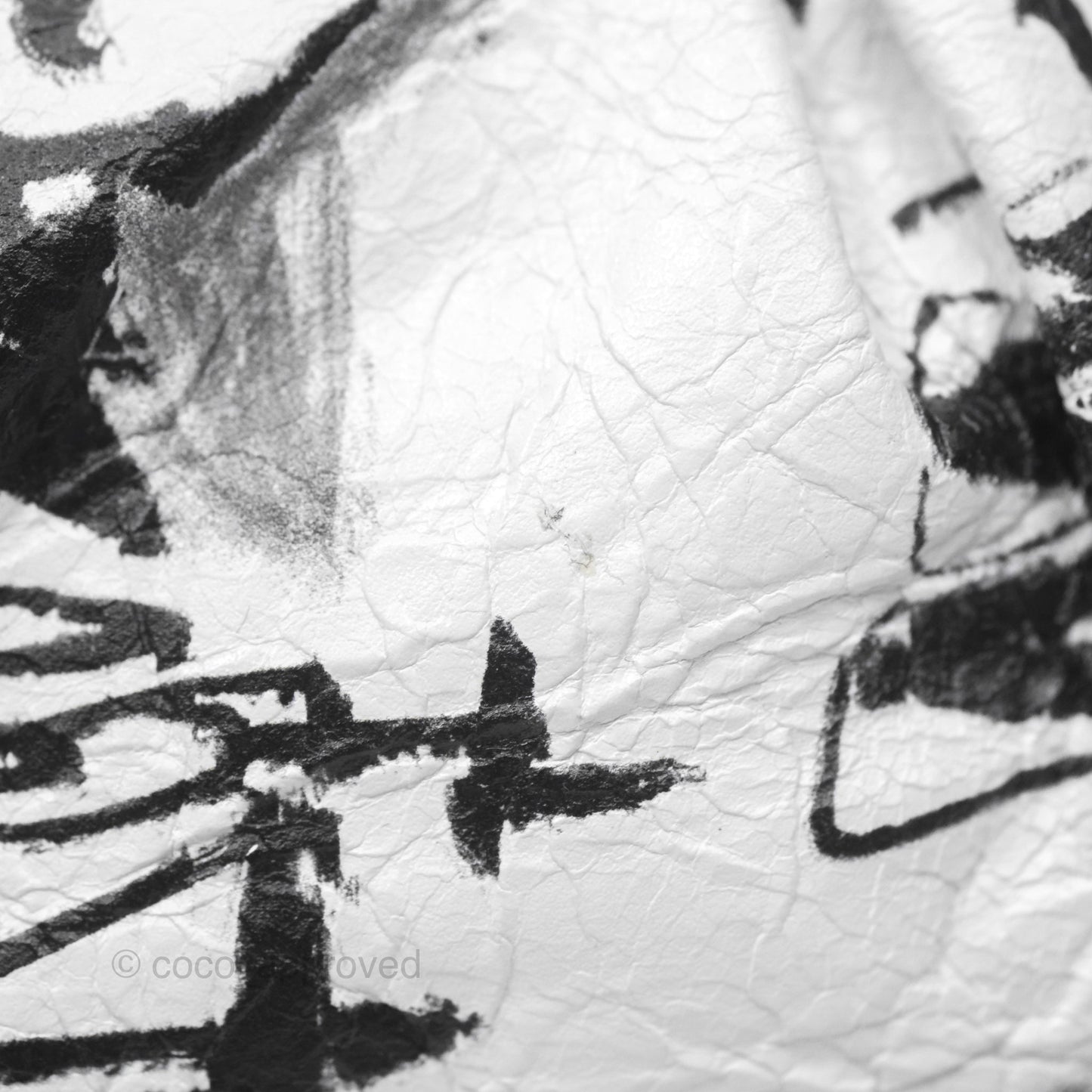 Balenciaga XS Graffiti Le Cagole Shoulder Bag White Black