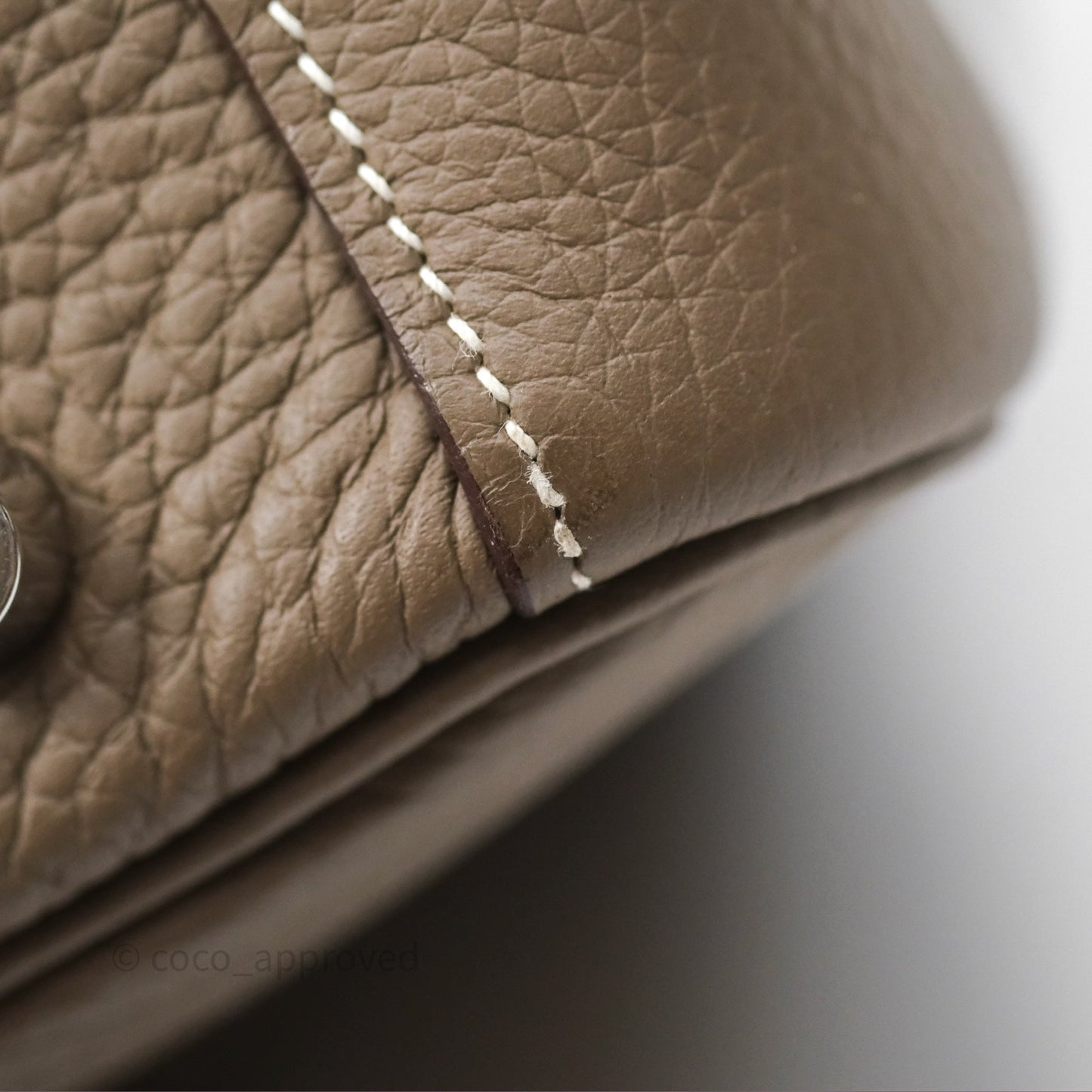 Hermès Lindy 30 Etoupe 18 Clemence Palladium Hardware